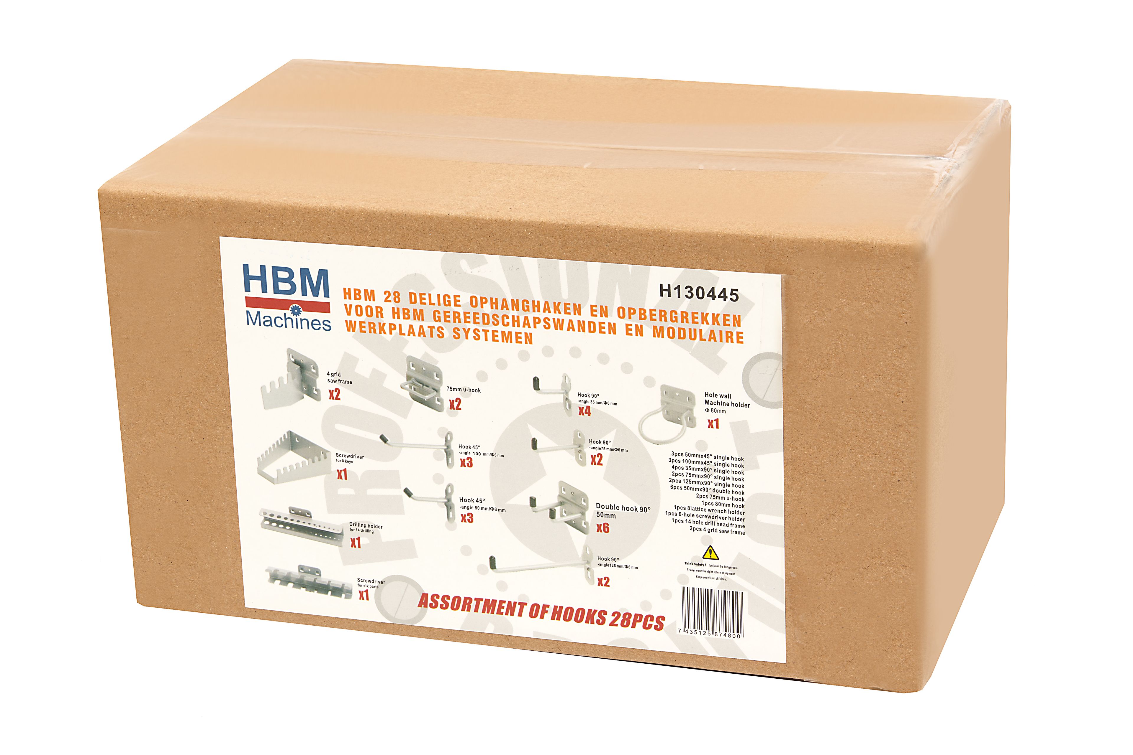 HBM 28 Delige Ophanghaken en Opbergrekken voor HBM Gereedschapswanden en Modulaire Werkplaats Systemen Image 3