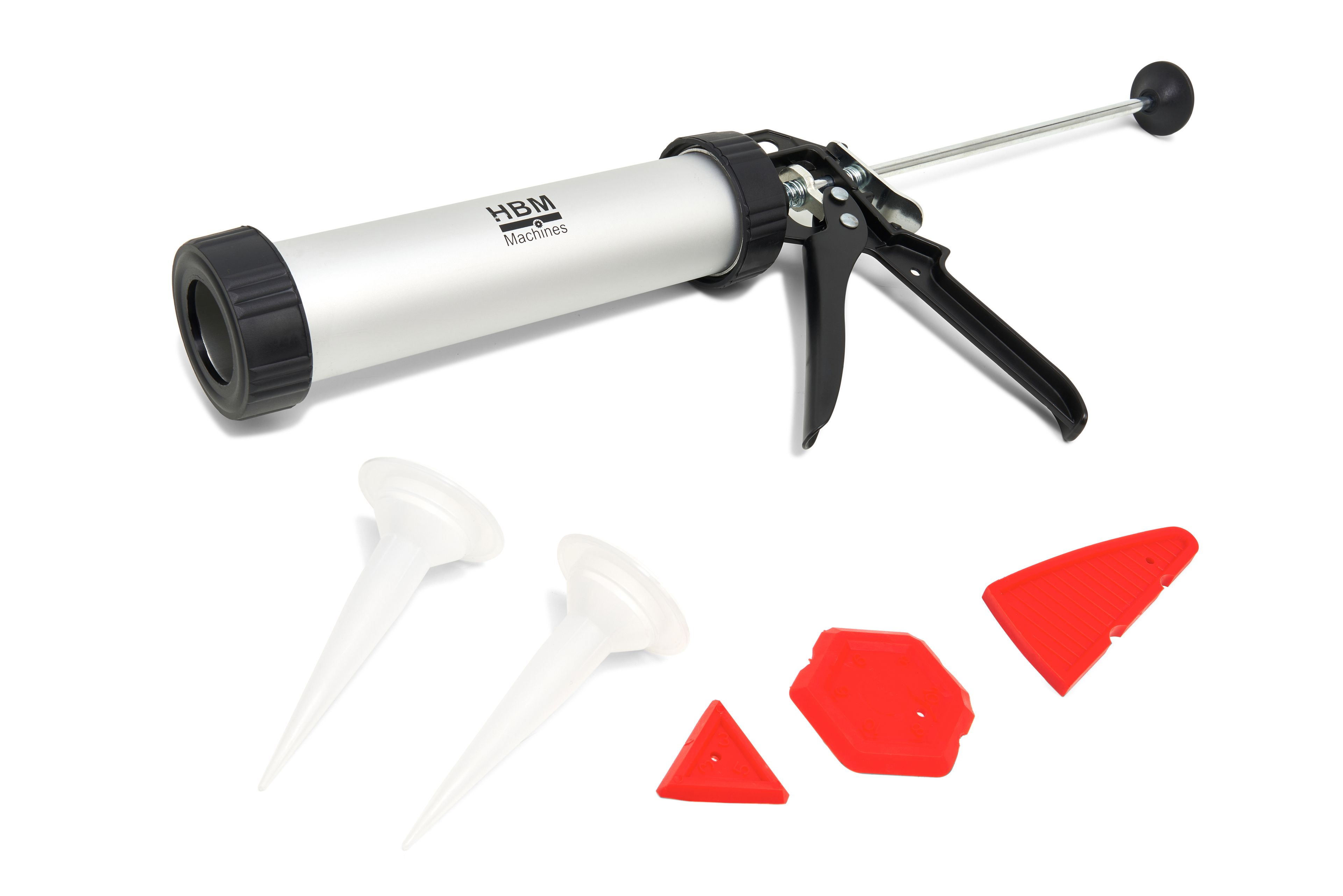 HBM 6 Delige Professionele Aluminium Kitspuit Set