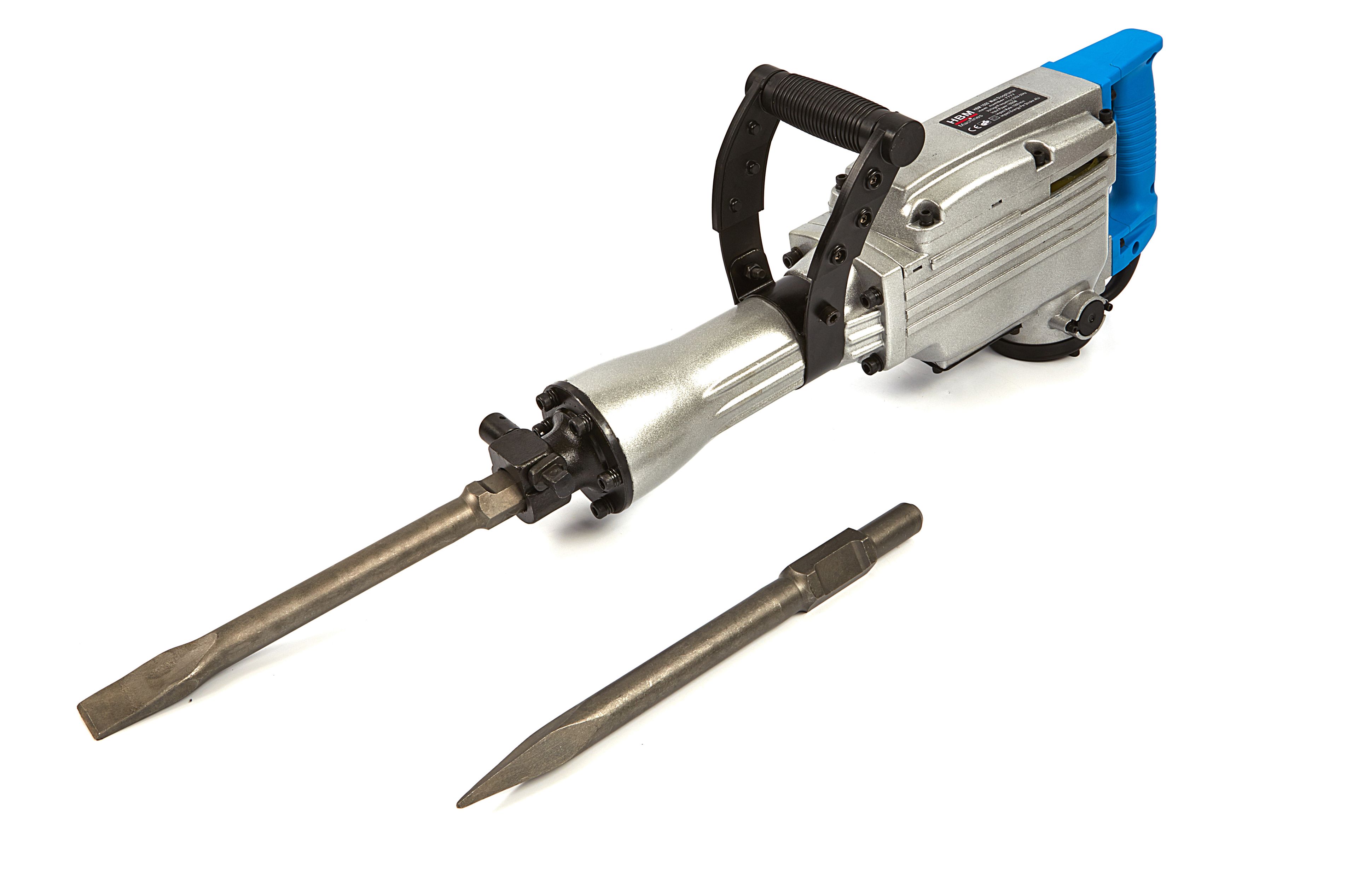 HBM 1600W sloophamer – 45 joule, SDS-hex, inclusief beitels