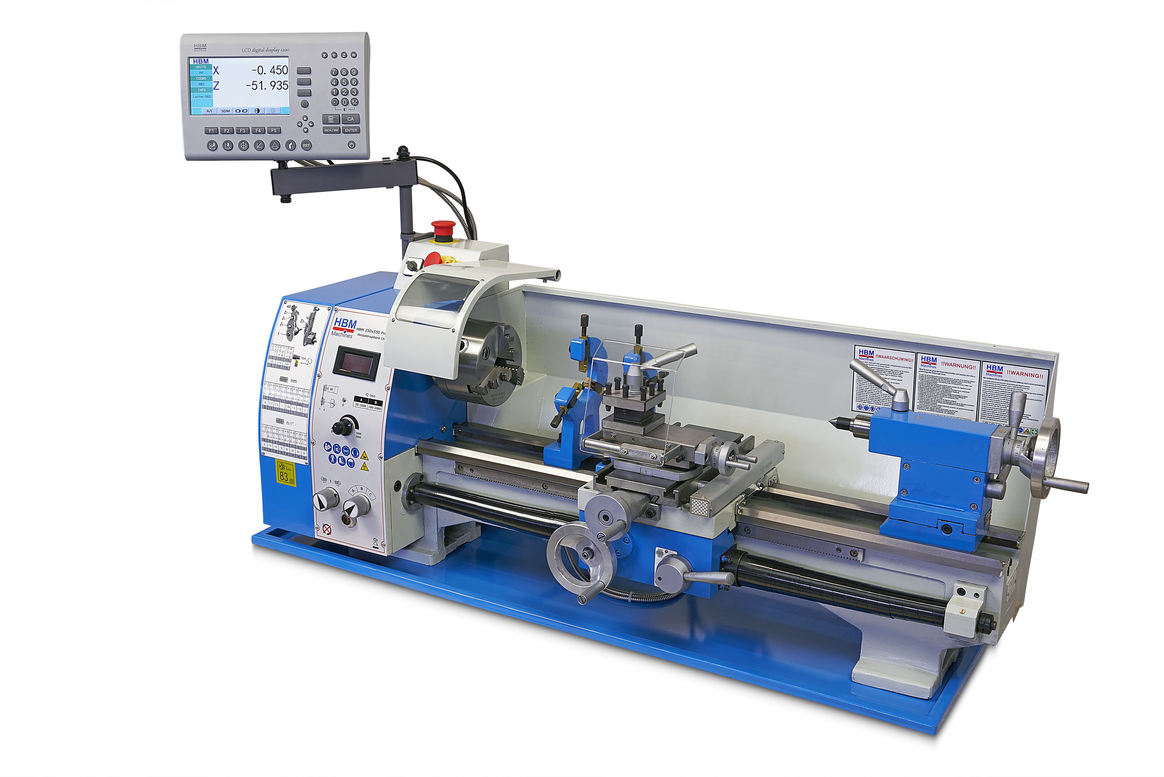 HBM torno metálico 250 x 550 DRO Image 3