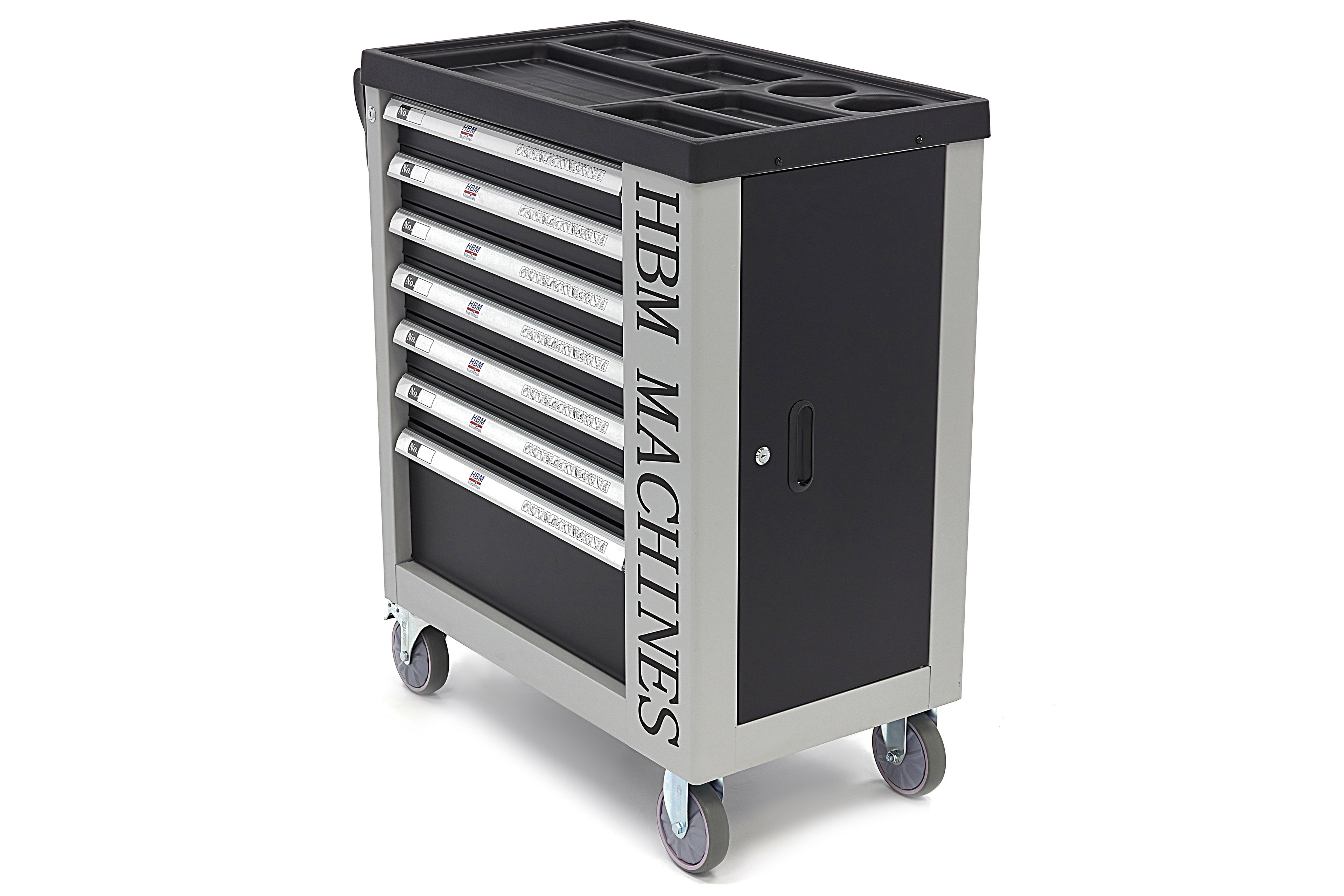HBM gevulde gereedschapswagen 245-delig inch-maten, zwart Image 7