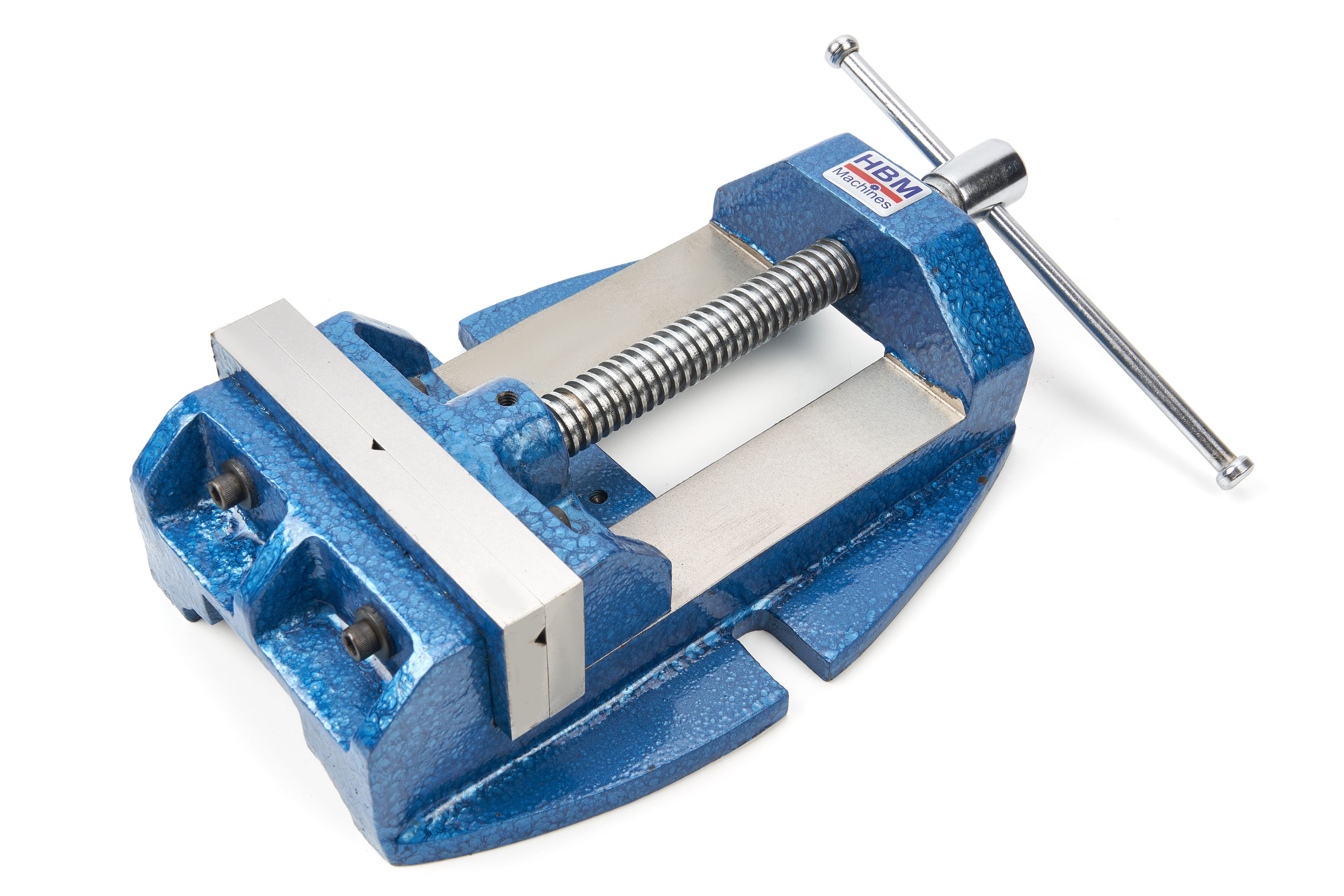 HBM 135 mm. Morsa professionale da trapano, morsa fresatrice con ganasce a V Image 2