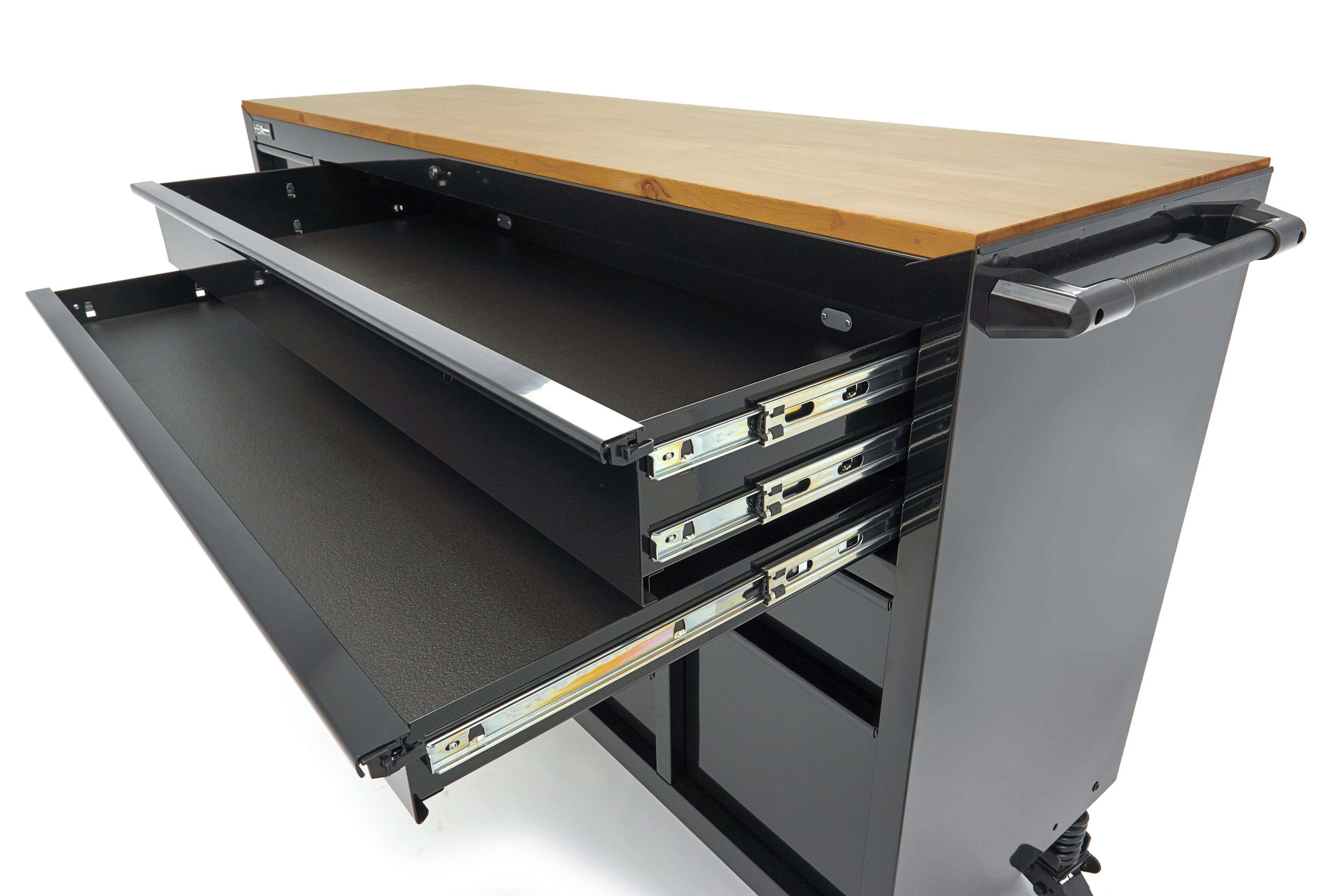 HBM gereedschapswagen, 14 laden, 182 cm, zwart Image 10