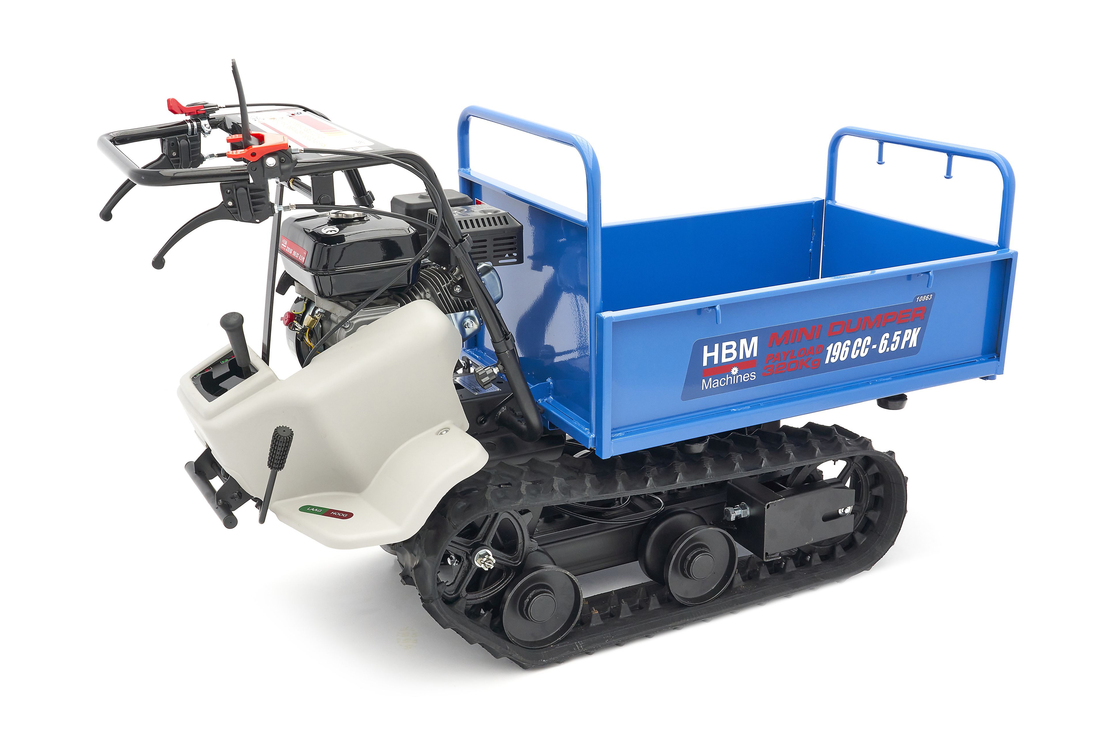 HBM Minidumper Professional 320 KG sobre orugas 196 cc - 6,5 CV Image 7