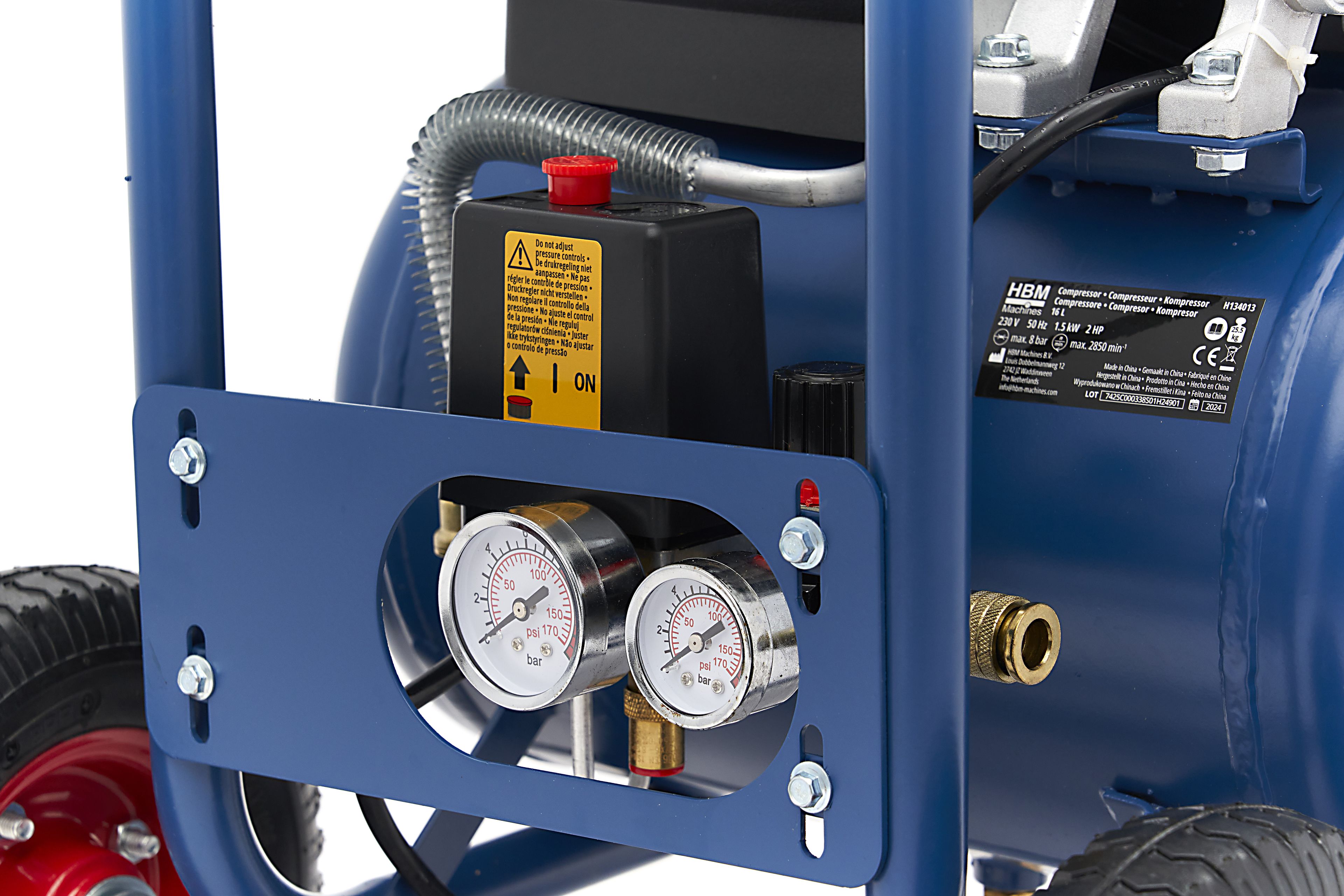 HBM oliegesmeerde compressor 16 liter Image 10