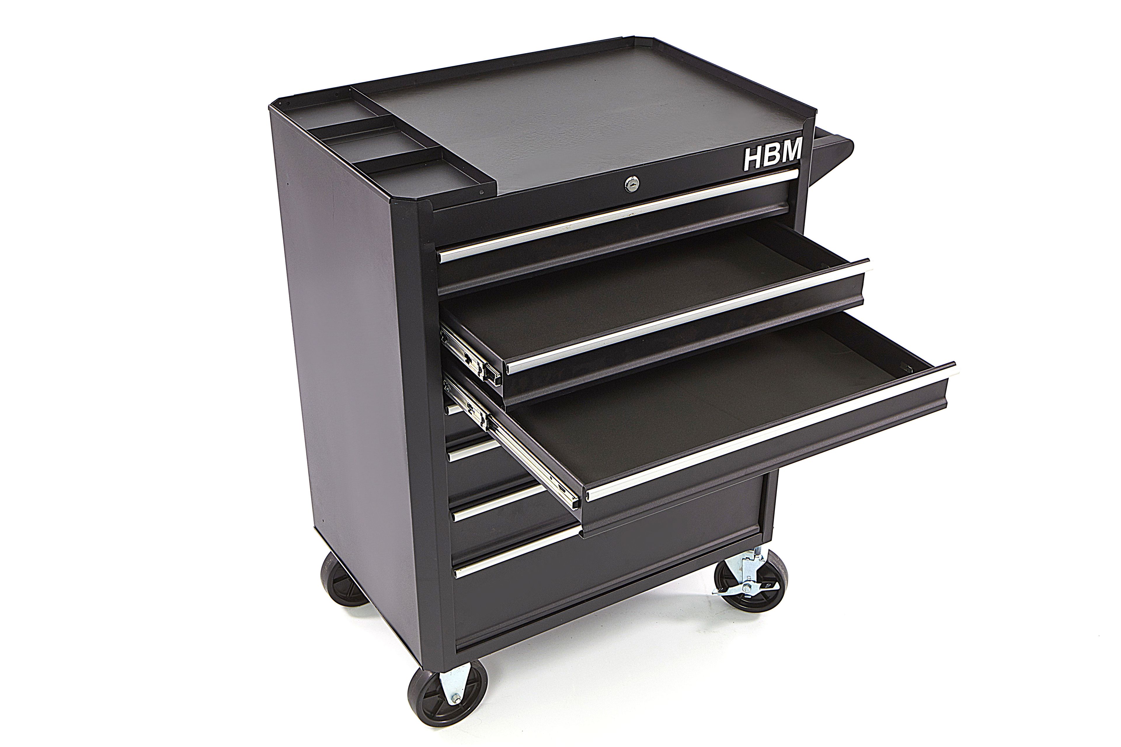 HBM gereedschapswagen met 7 laden, 66 cm, zwart Image 8