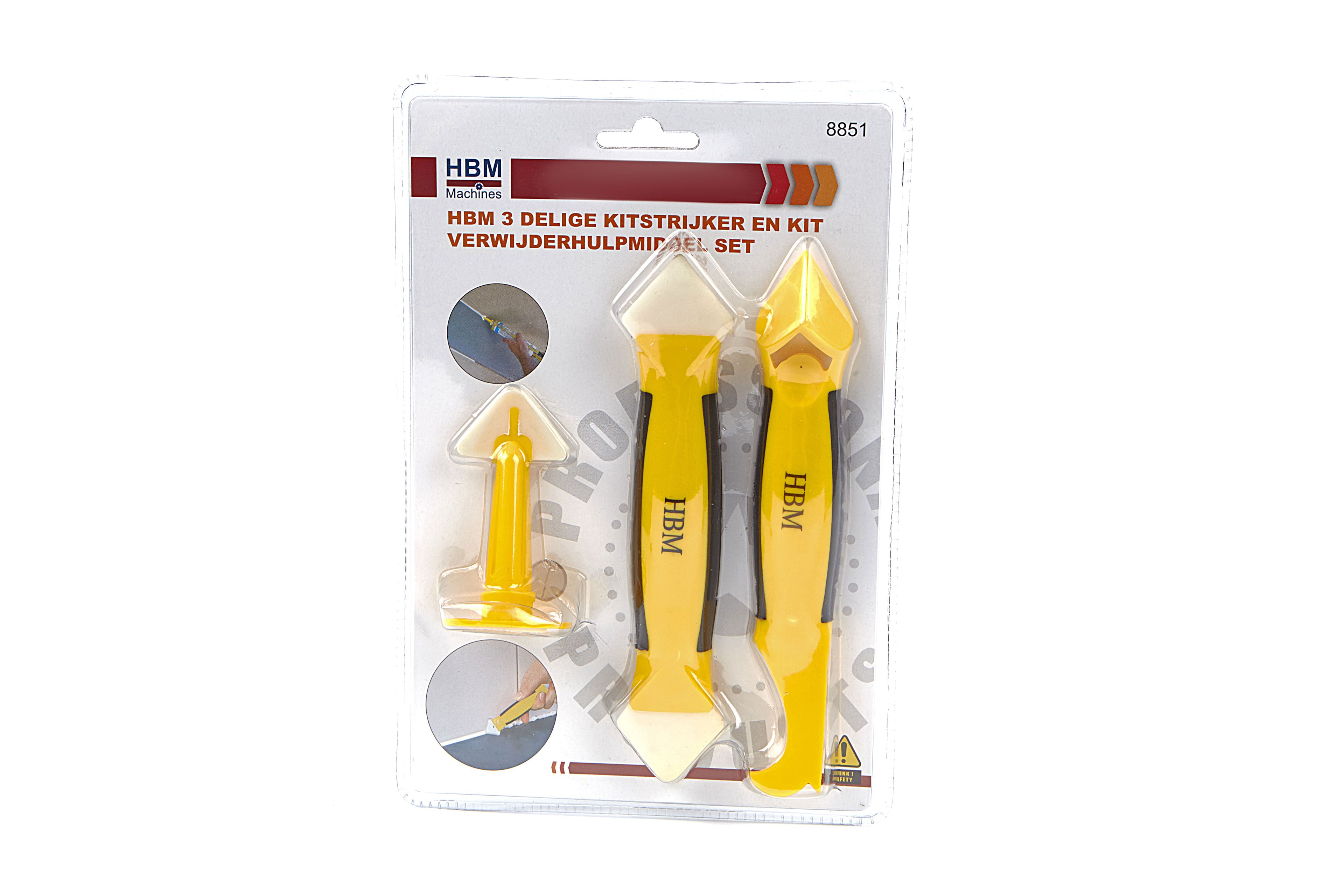HBM 3 Delige Kitstrijker en Kit Verwijderhulpmiddel Set