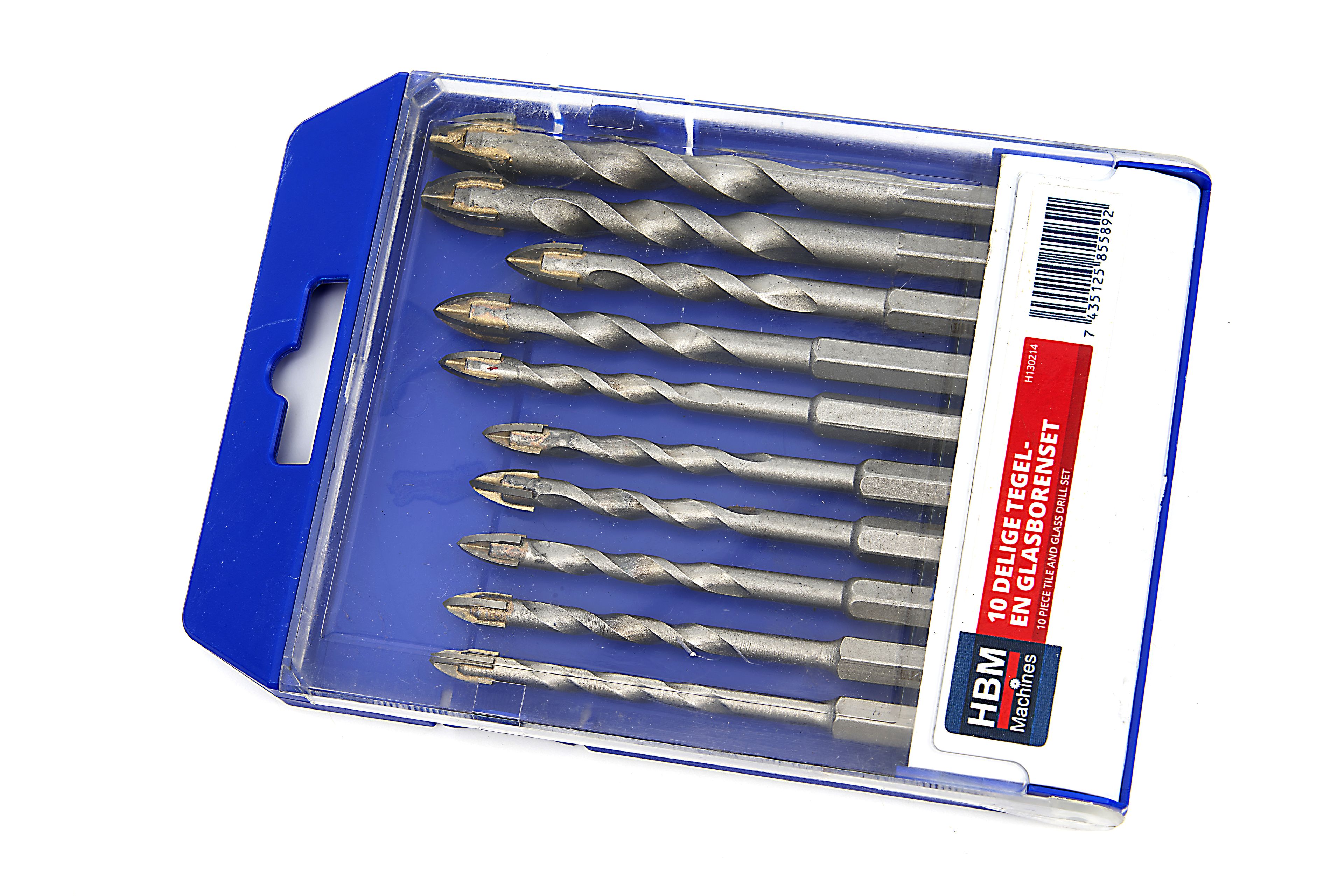 HBM Jeu de forets pour carreaux et verre 10 pièces Image 4