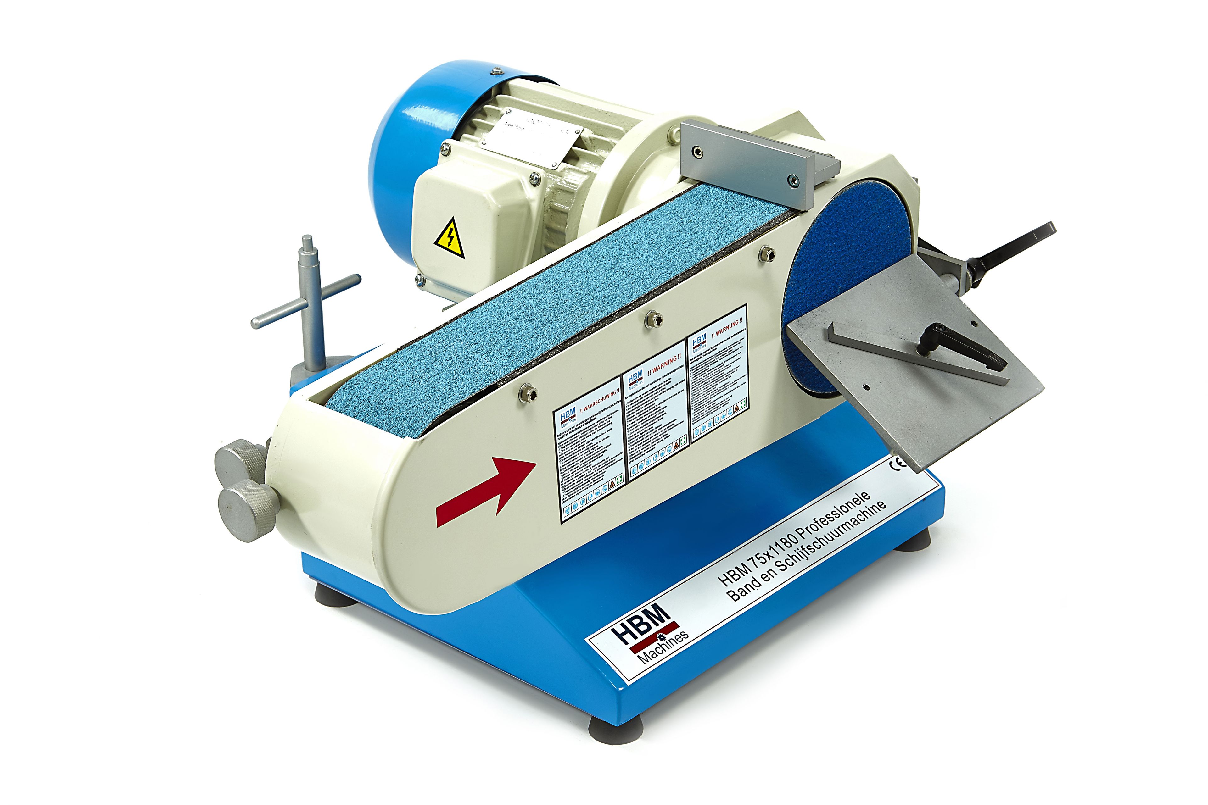HBM Ponceuse professionnelle à bande et à disque 75 x 1180
