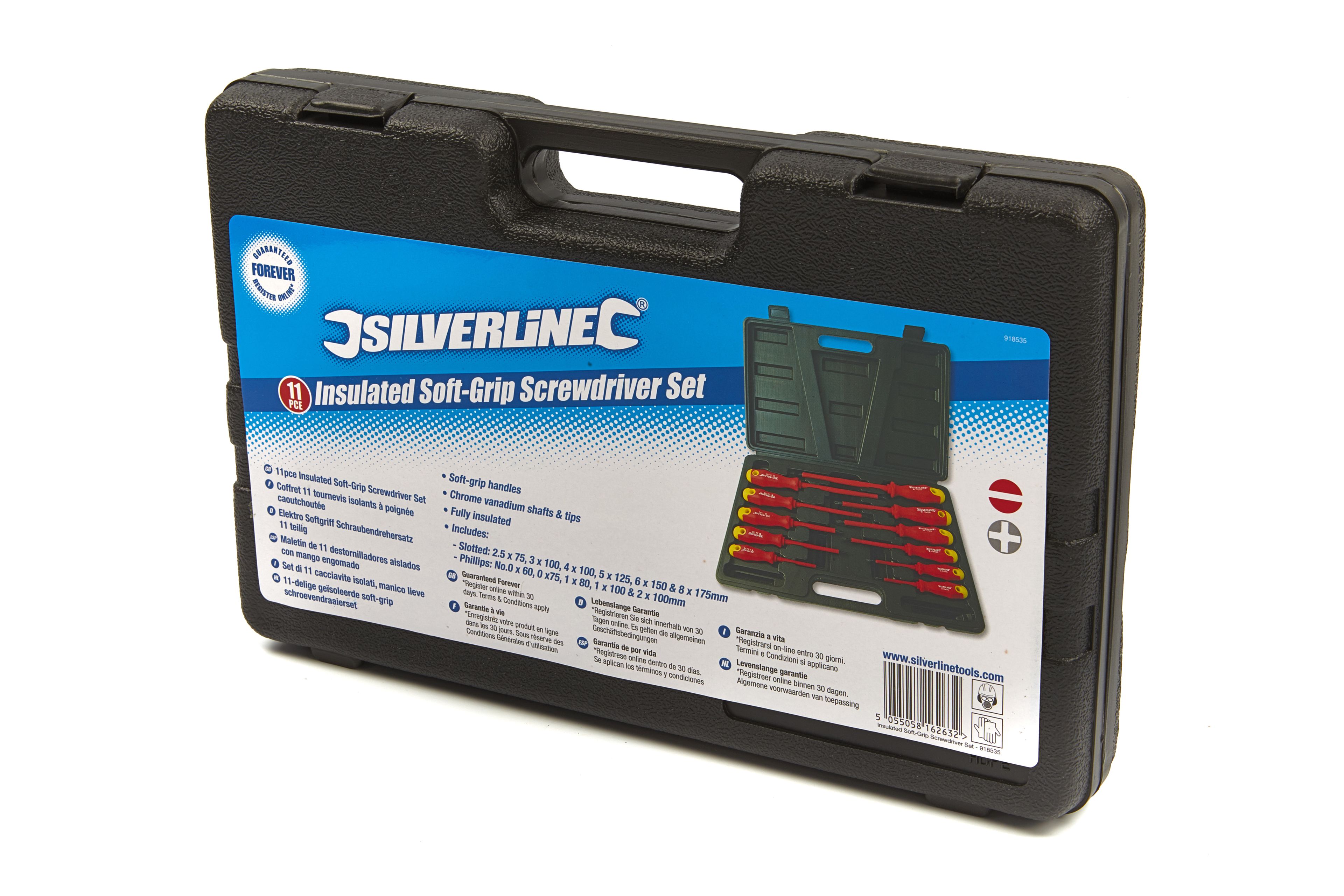 Silverline 11 Delige Geisoleerde Soft Grip Schroevendraaierset Image 3