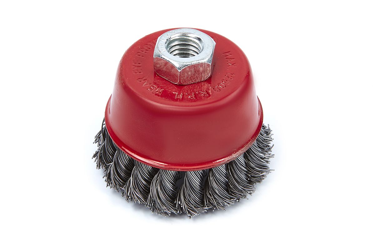 Cepillo combinado HBM de 75 mm / Cepillo de acero para la amoladora angular