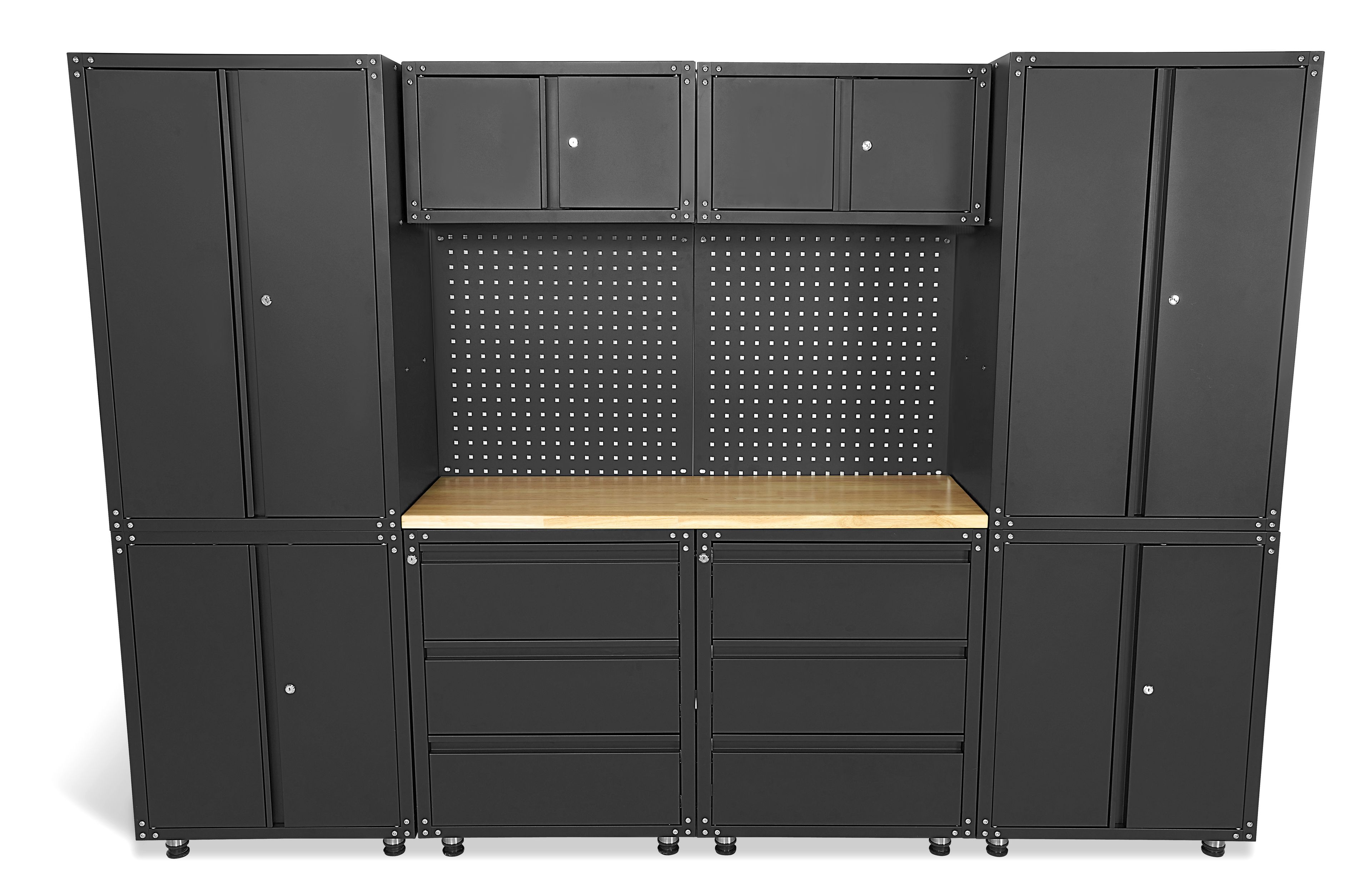 HBM Sistema di officina premium, 11 pezzi, nero opaco Image 2