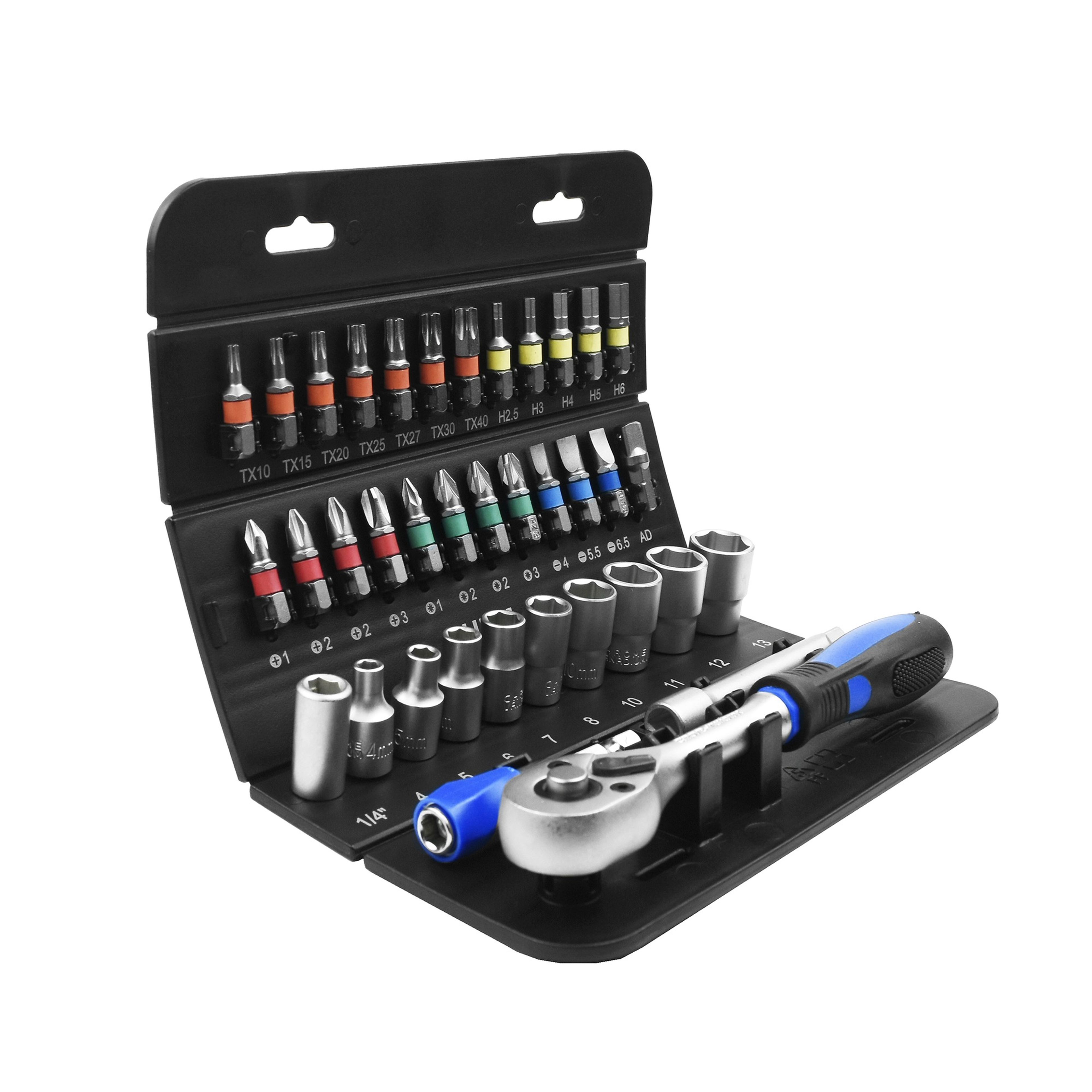 HBM set di 37 pezzi 1/4 cricchetto e bit Image 2