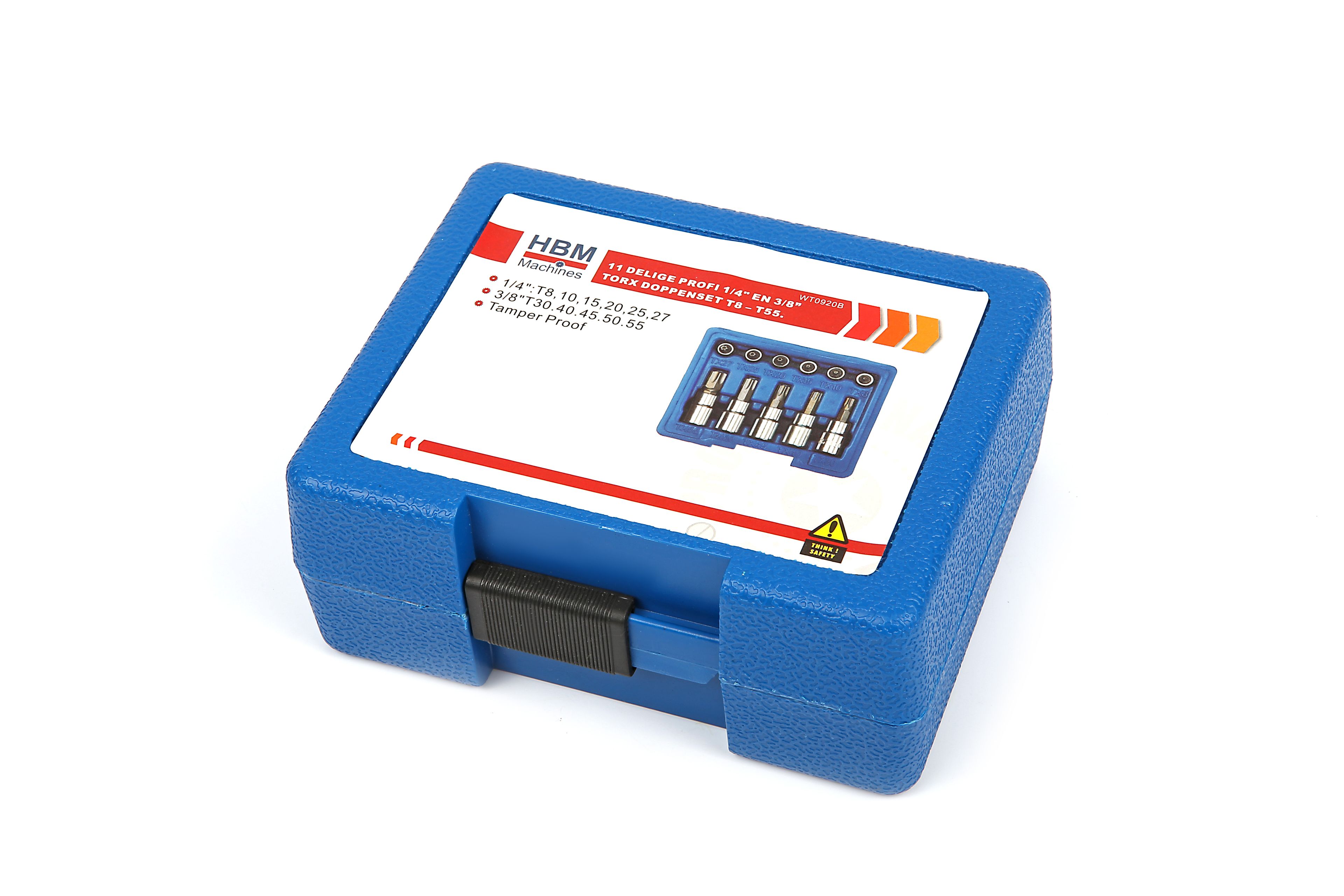 Juego de llaves de vaso TORX de 11 piezas HBM de 1/4 y 3/8 pulgadas T8 - T55 Image 3