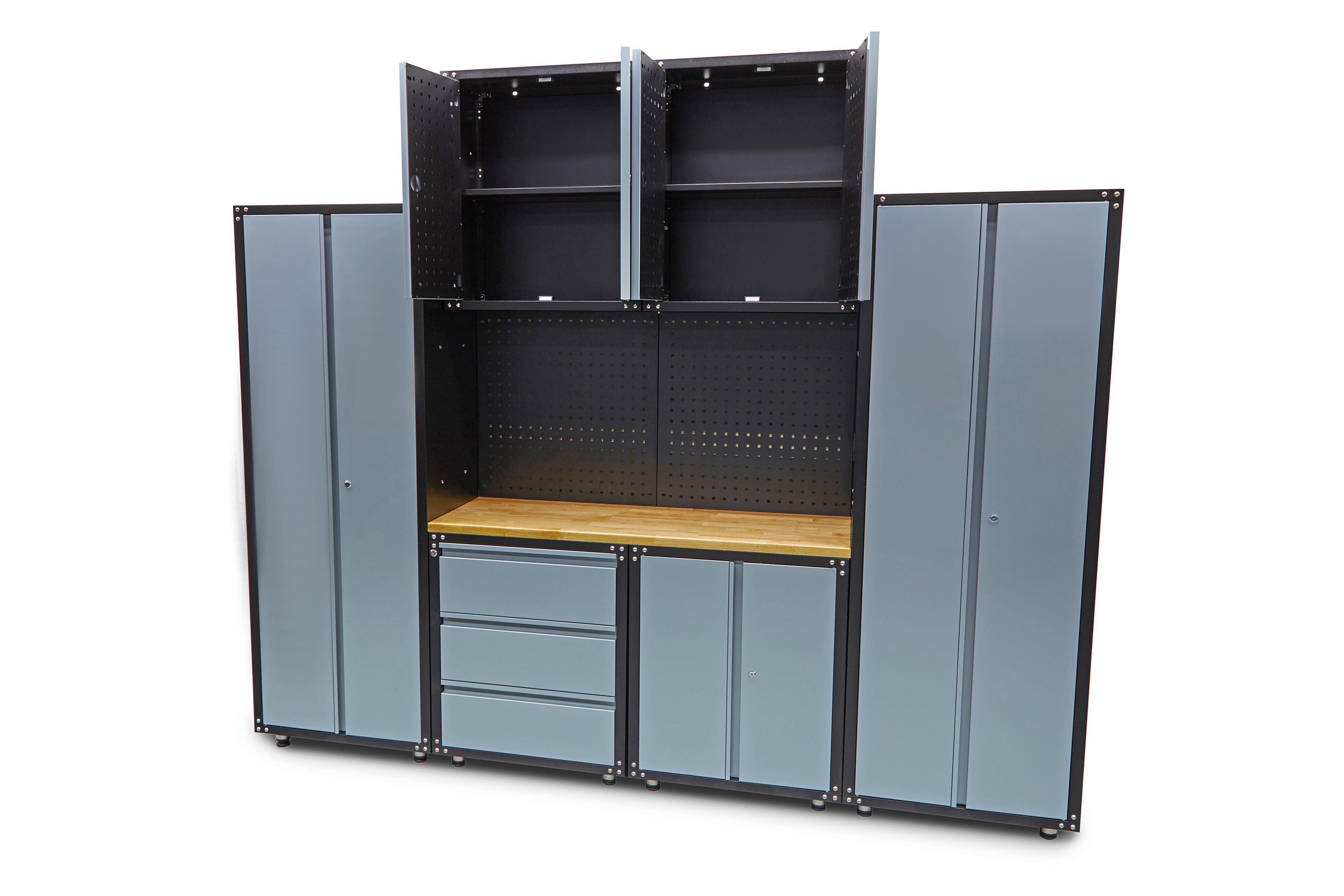 HBM premium werkplaatssysteem, 9-delig, grijs Image 13