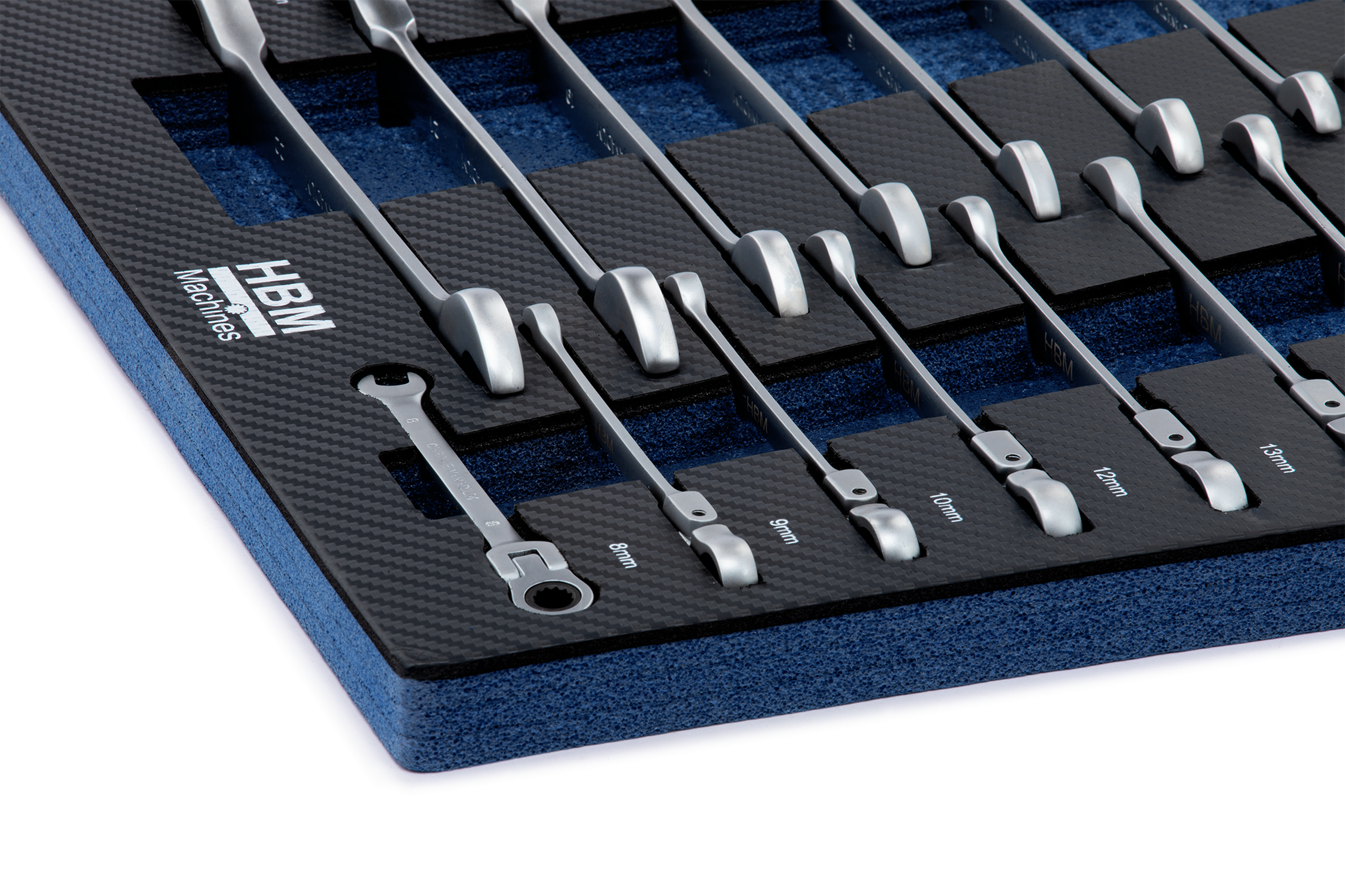 HBM inlay met ringratelsteeksleutelset metrisch 22-delig Image 4