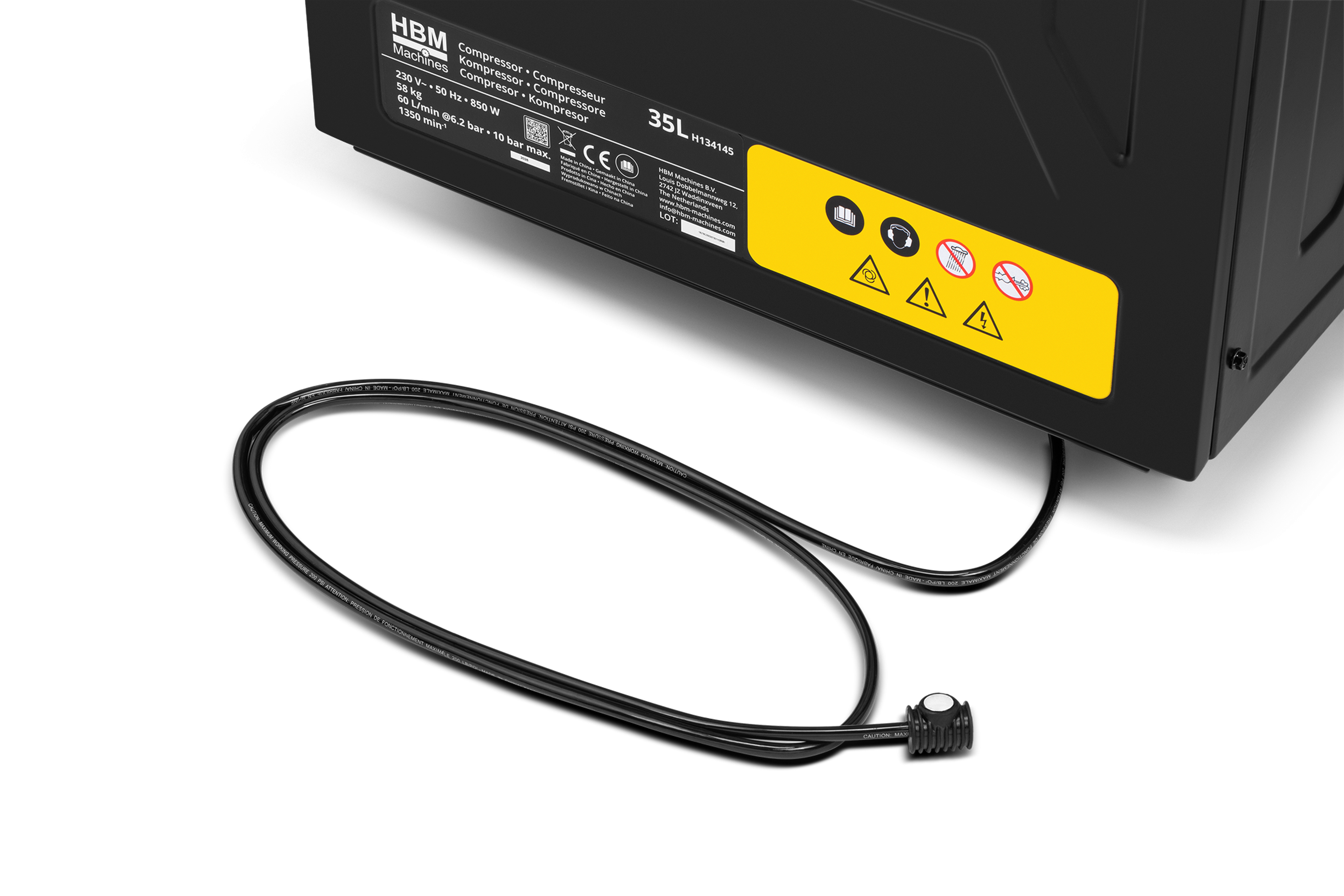 HBM ölfreier leiser Kompressor, 35 Liter, 10 Bar, 1,1 PS Image 8