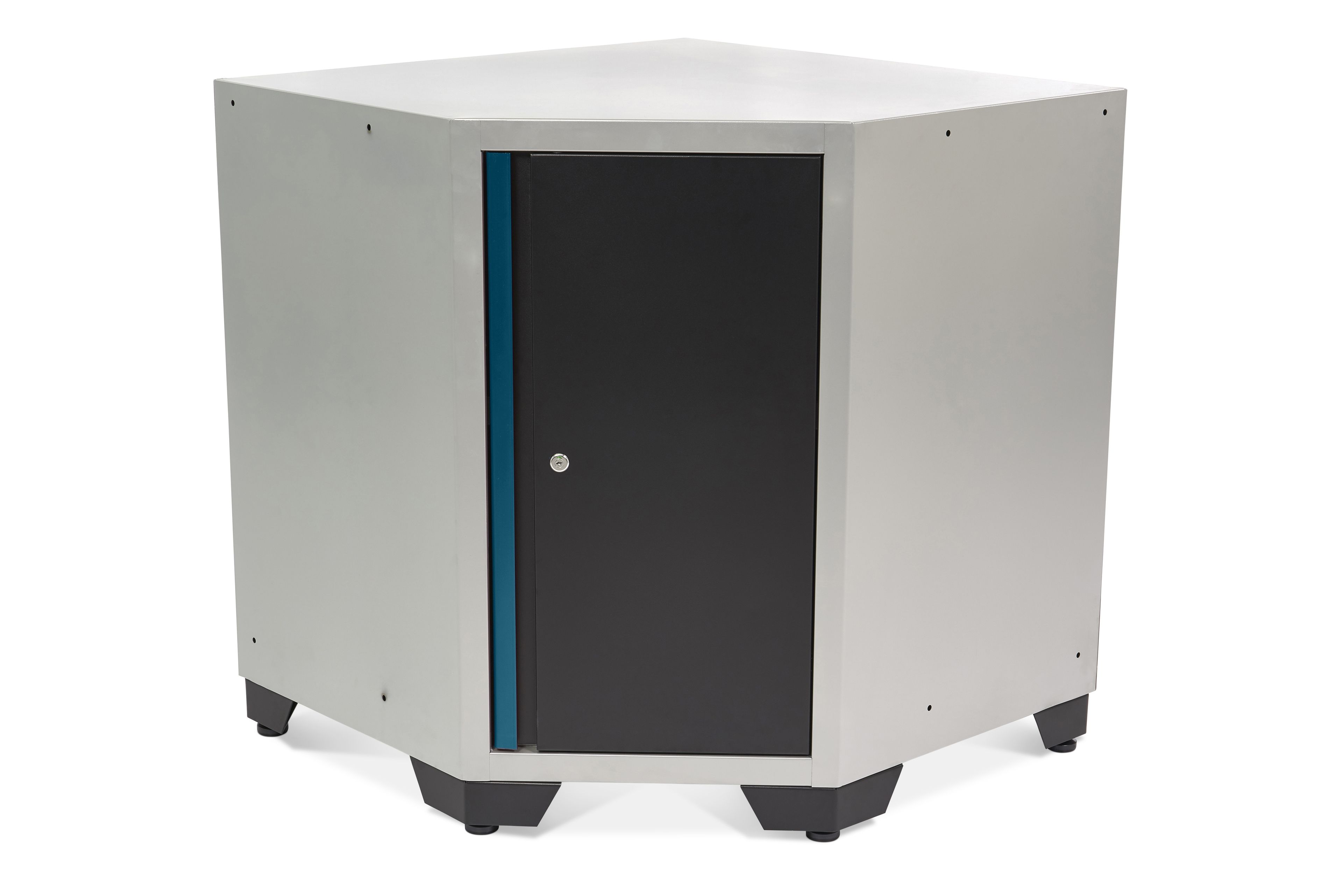 HBM Deluxe Onderkast Hoek Met Deur Voor Werkplaatsinrichting zwart blauw