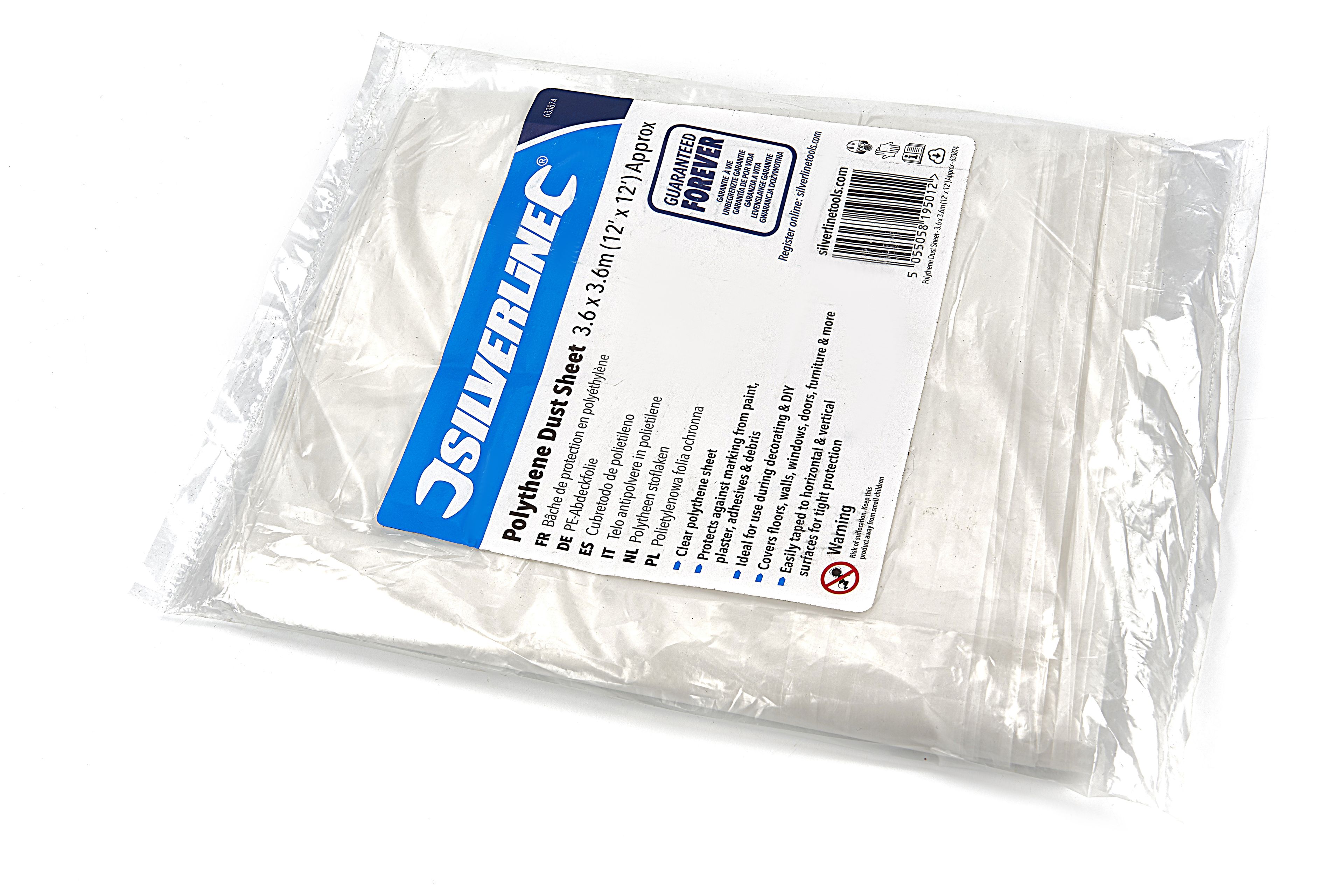 Silverline Polytheen stoflaken ca. 3,6 x 3,6 m Image 2