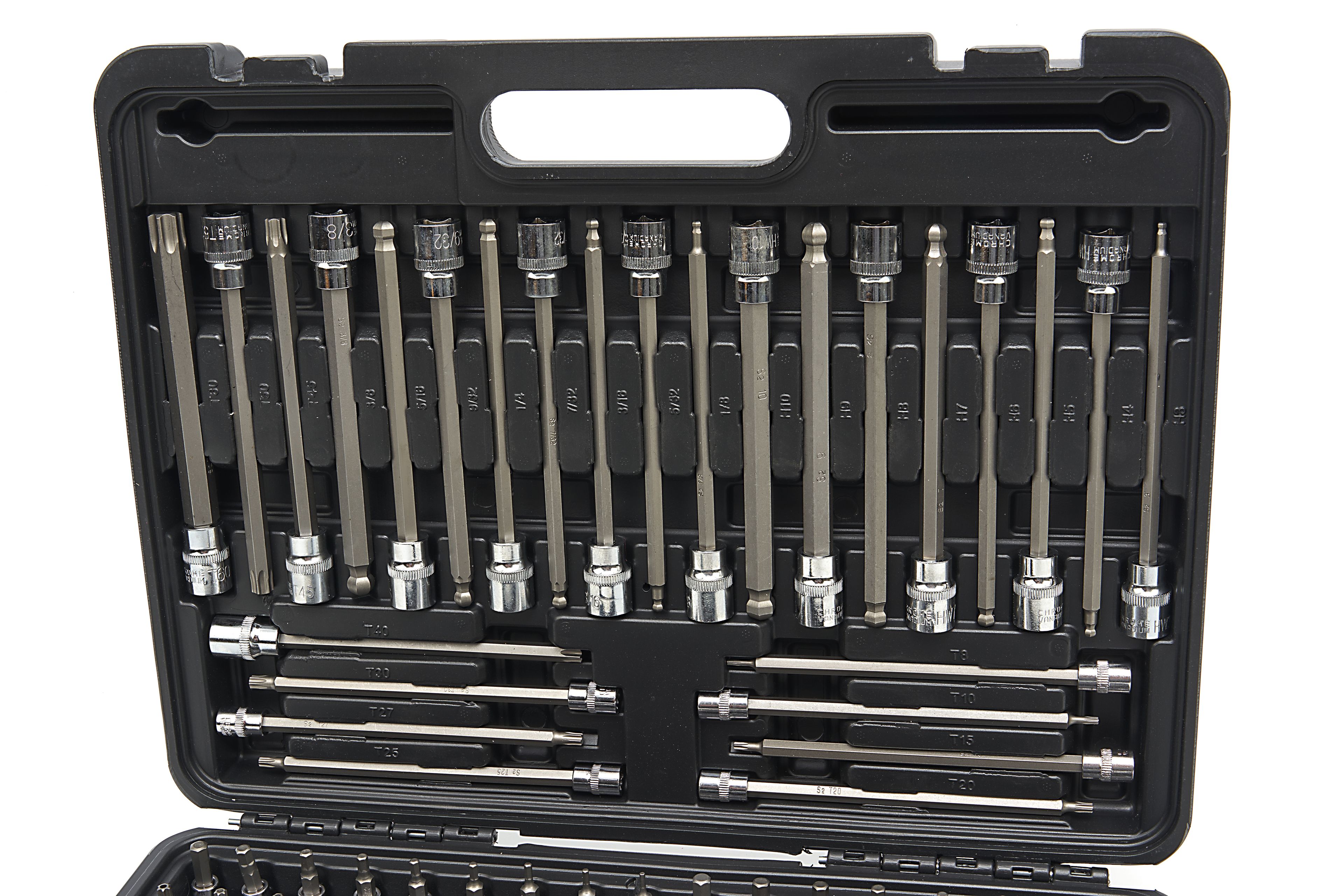 HBM 107 Delige Korte en Lange MM, INCH Inbus, Torx, Hex Doppenset Image 3