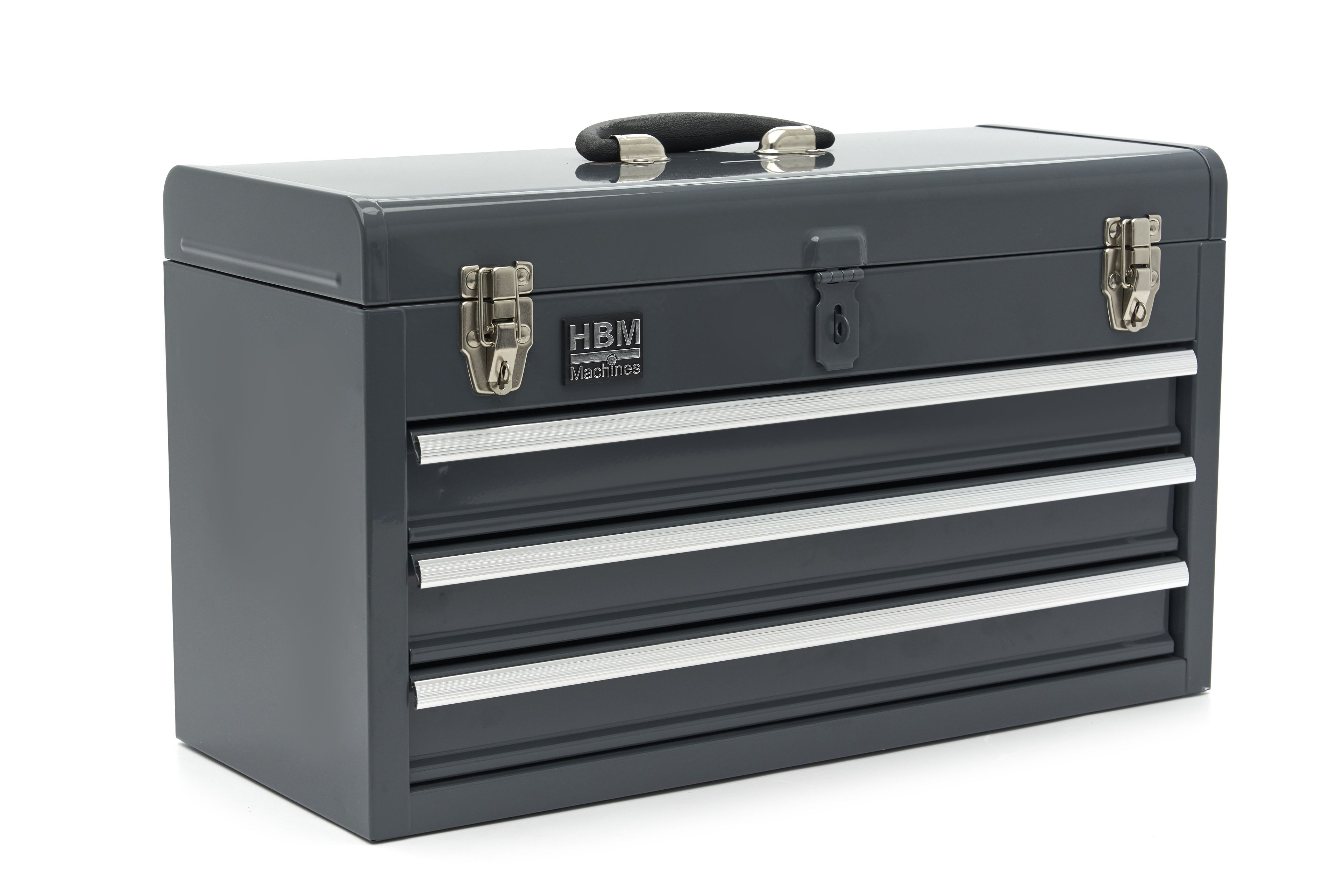 Caja de herramientas HBM con 3 cajones, gris Image 8
