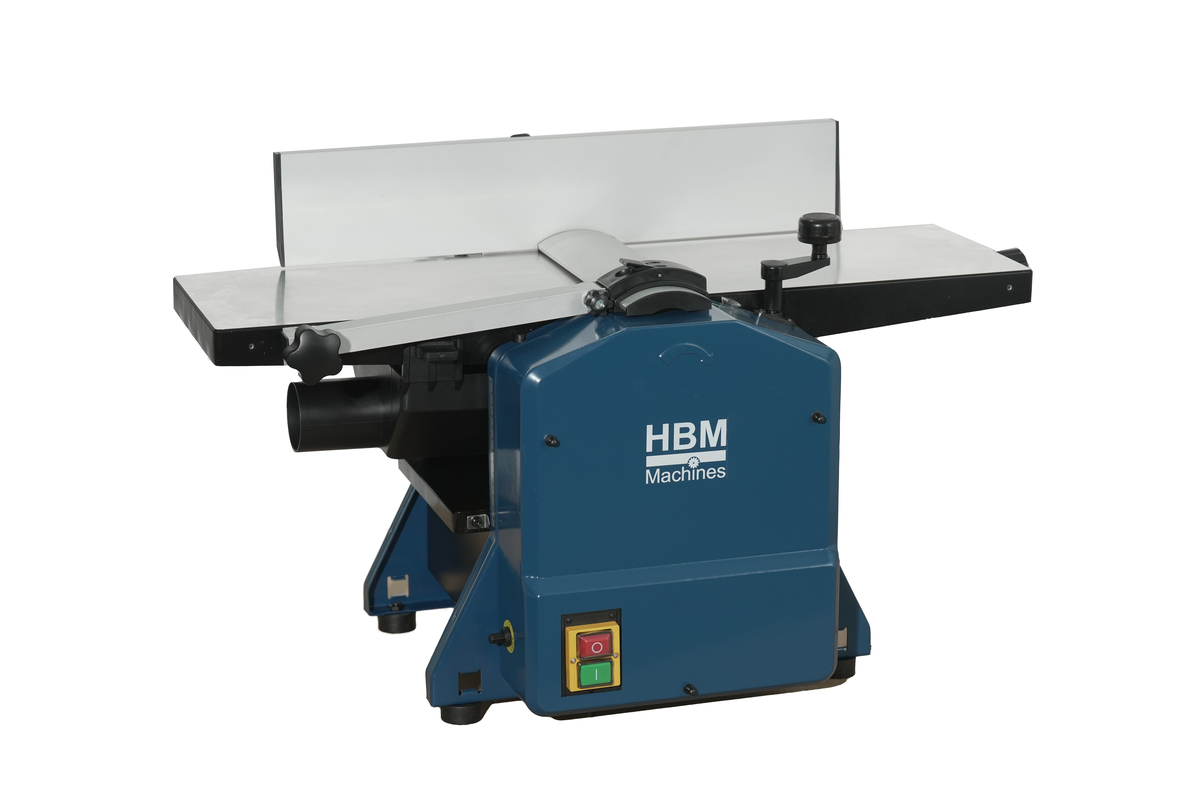 HBM Cepilladora y regruesadora de 8 pulgadas: 1250 W, ancho de trabajo de 200 mm, extracción de polvo