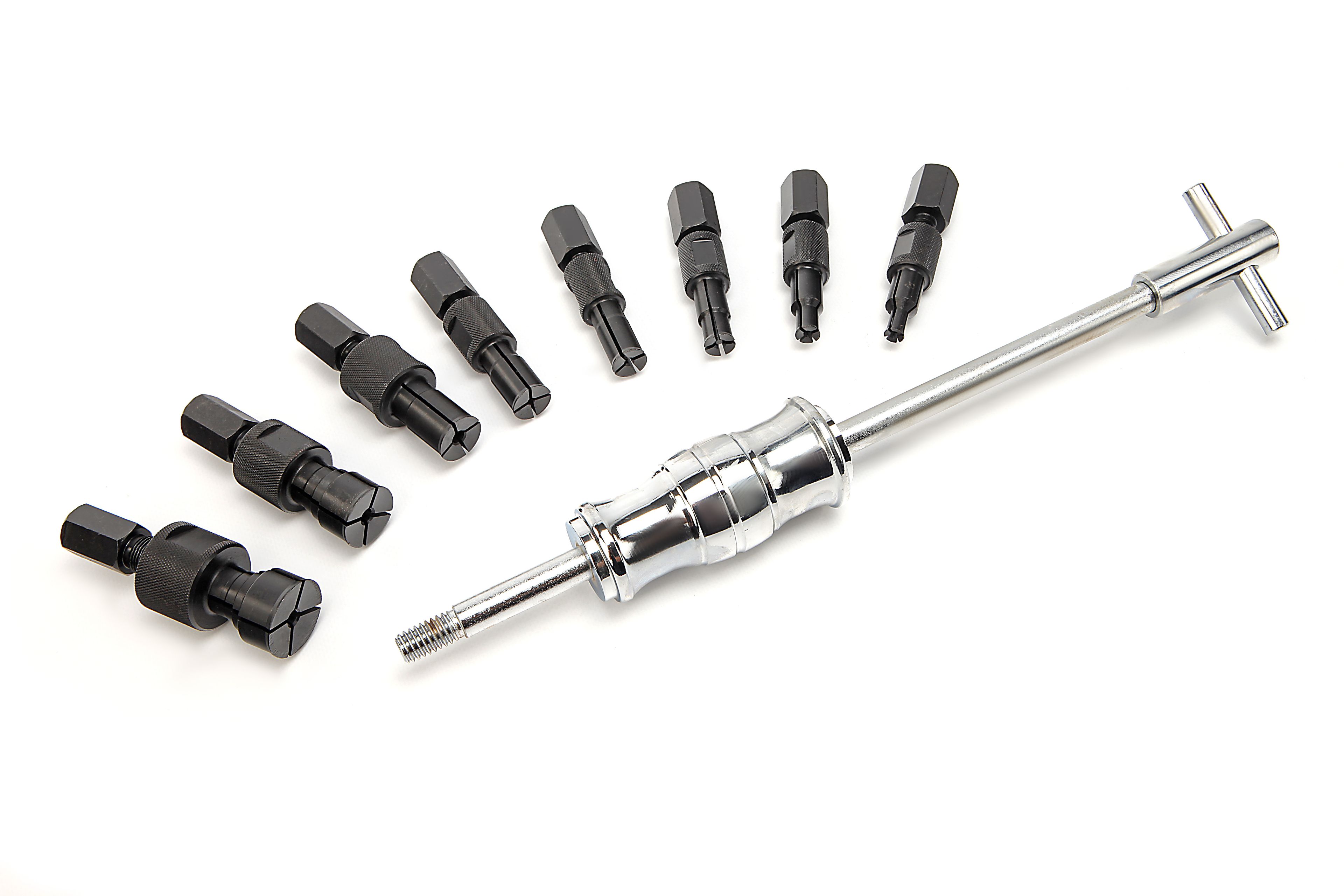 HBM Set di estrattori per cuscinetti interni da 9 pezzi con estrattore a percussione