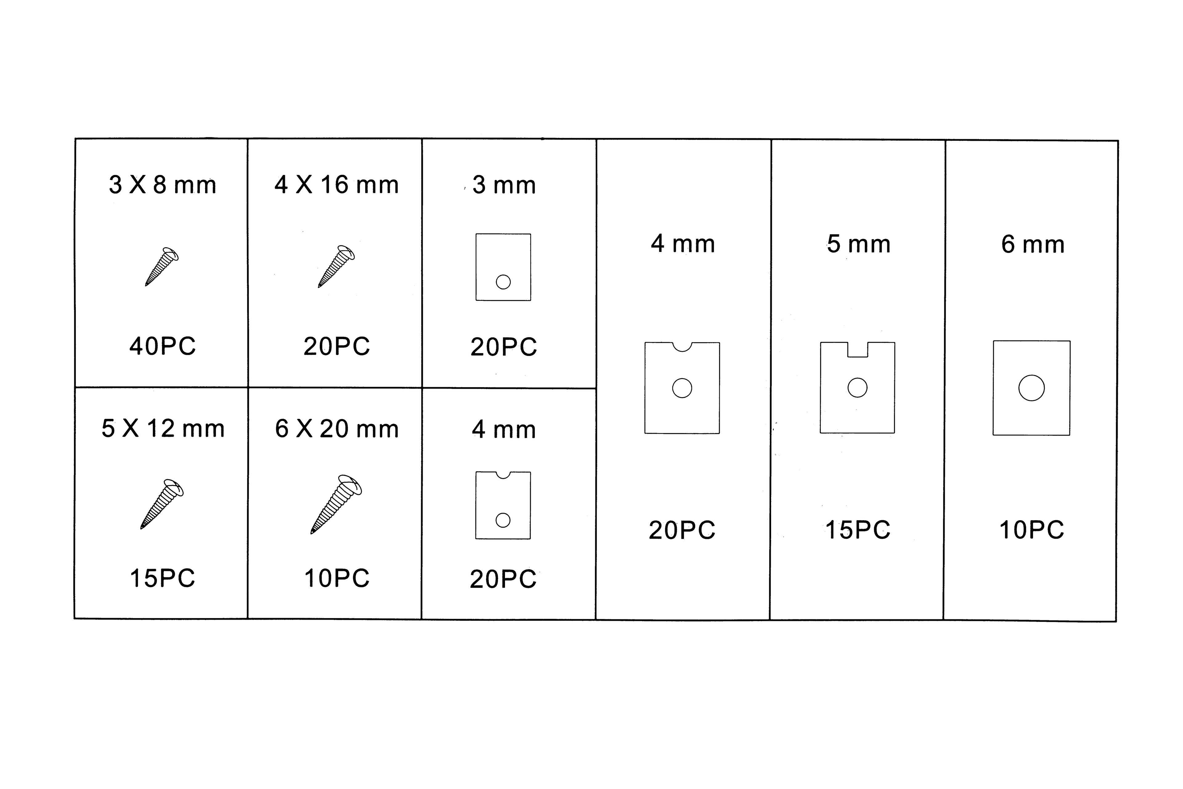 HBM 170 Juego de Tornillos y Clips de Bolt, Clips con rosca Image 4