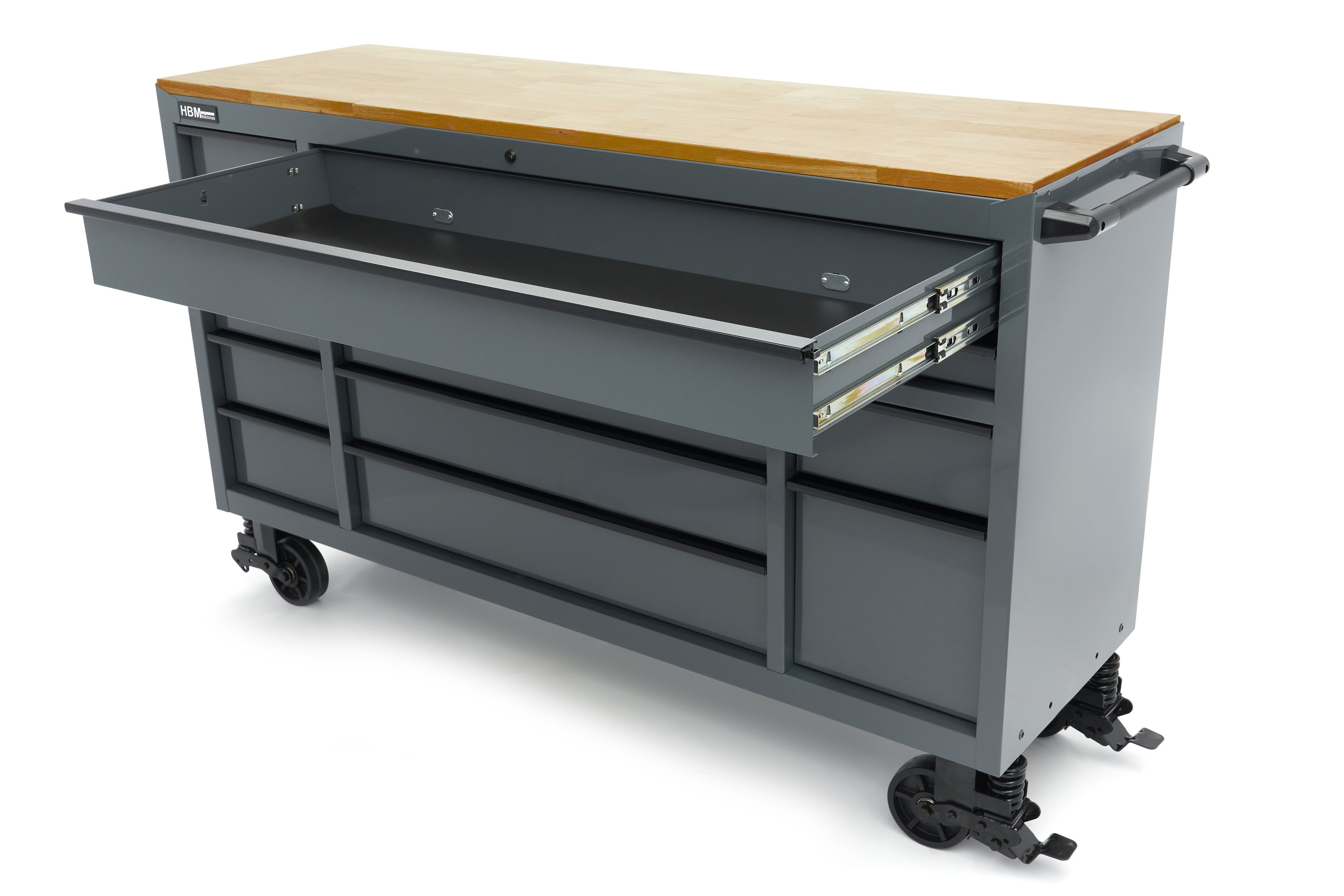 HBM gereedschapswagen, 14 laden, 182 cm, grijs Image 11