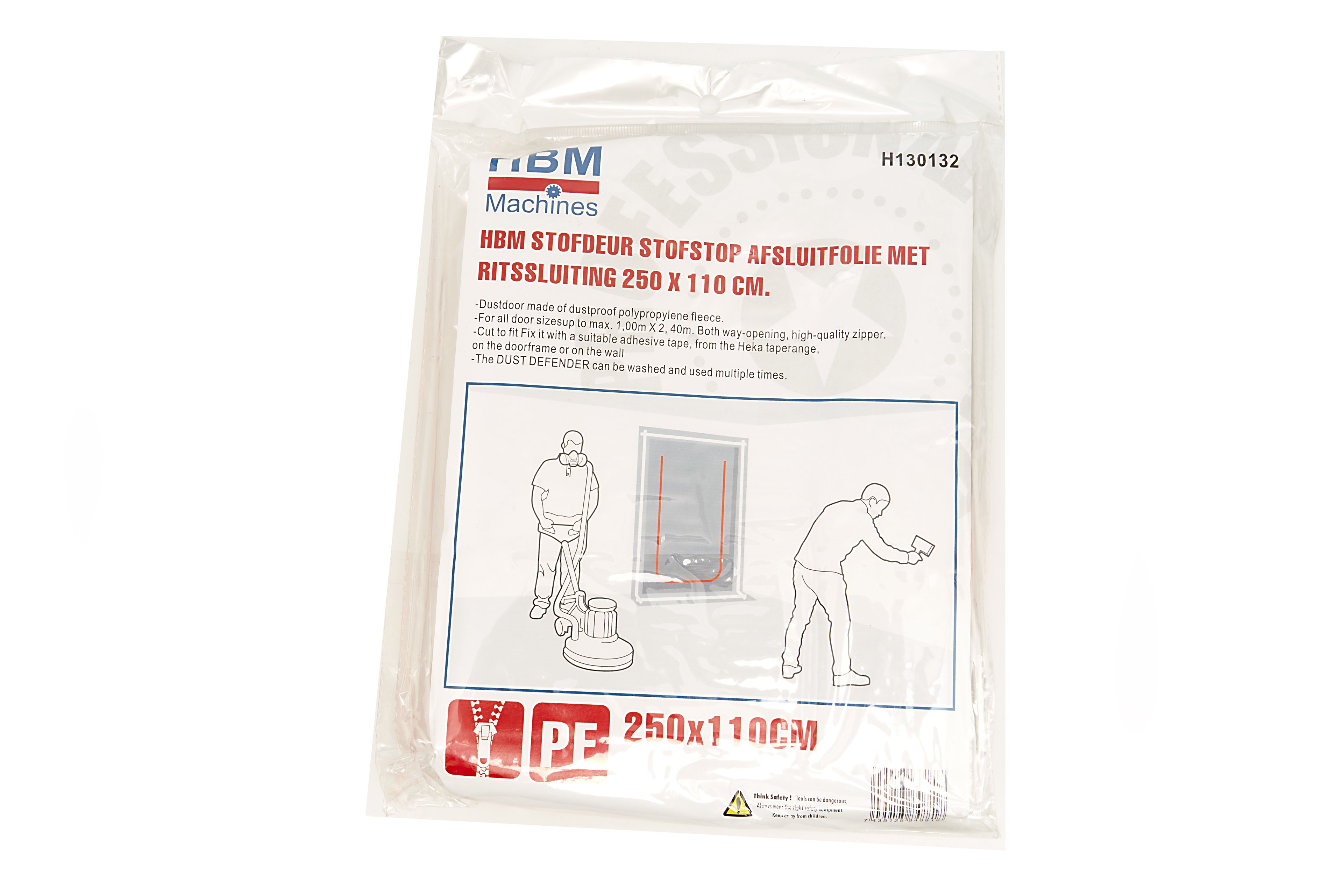 HBM Porta di Stoffa Filtro di Stoffa Pellicola di Chiusura con Zip 250 cm Image 6