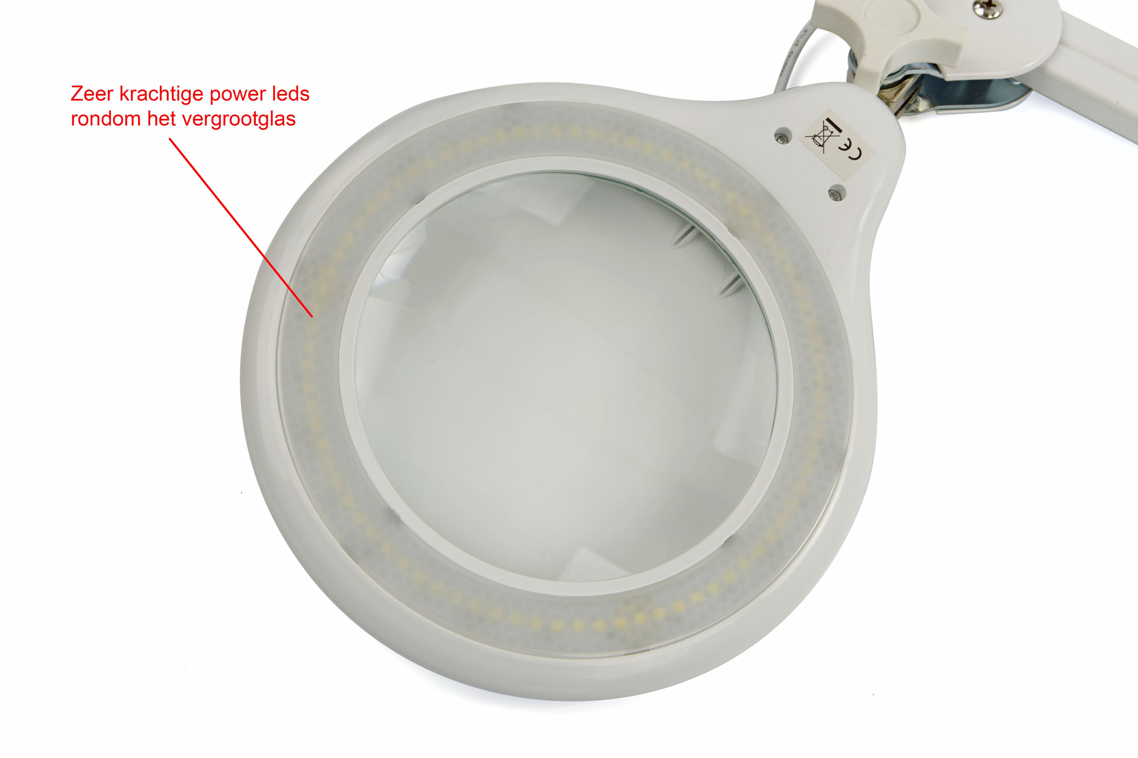 HBM lampe loupe LED réglable 3800 lumens avec variateur et pince de table Image 2