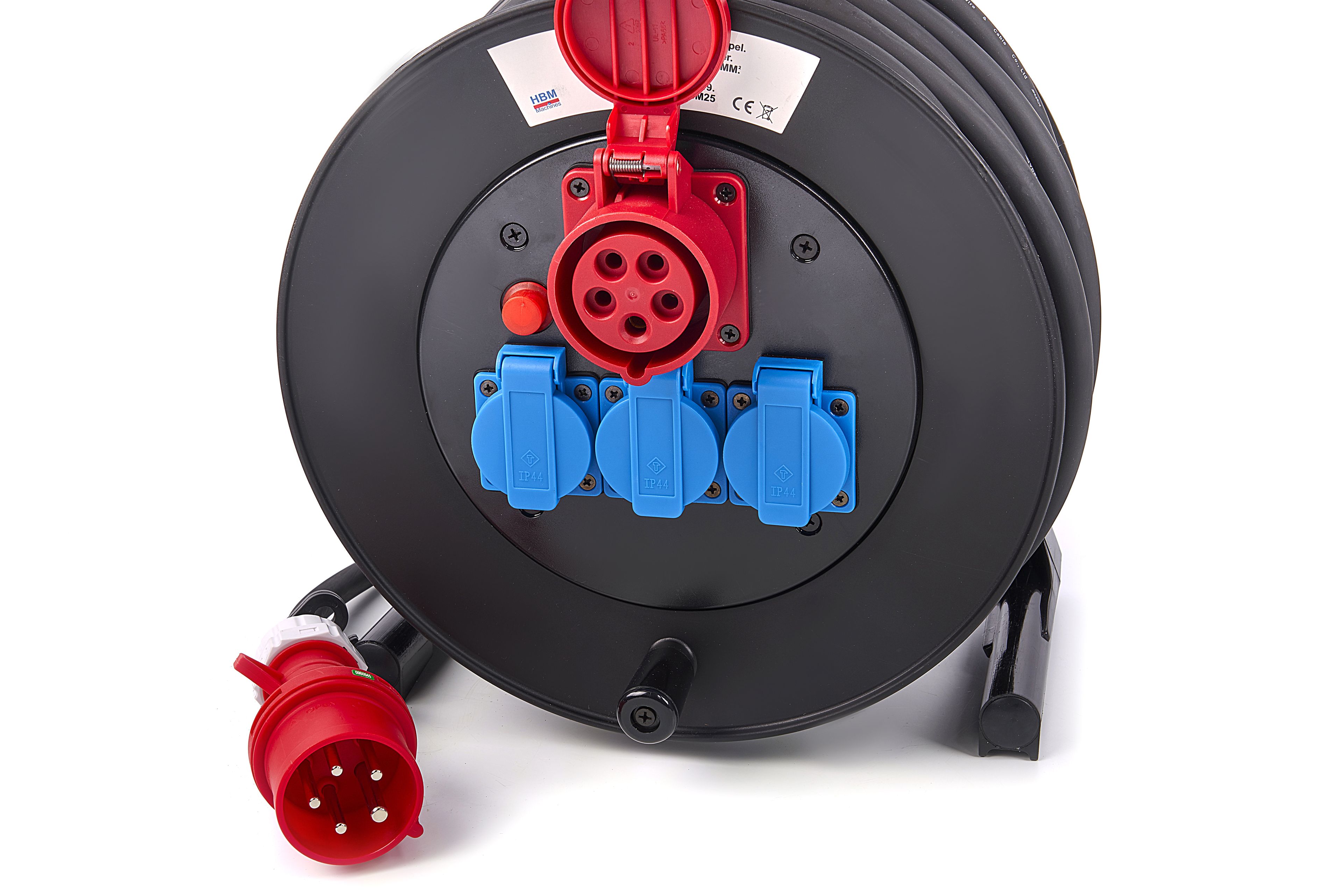 HBM Professionele 25 Meter 230 en 400 Volt Kabel, Stroomhaspel 5x2,5 mm Image 3