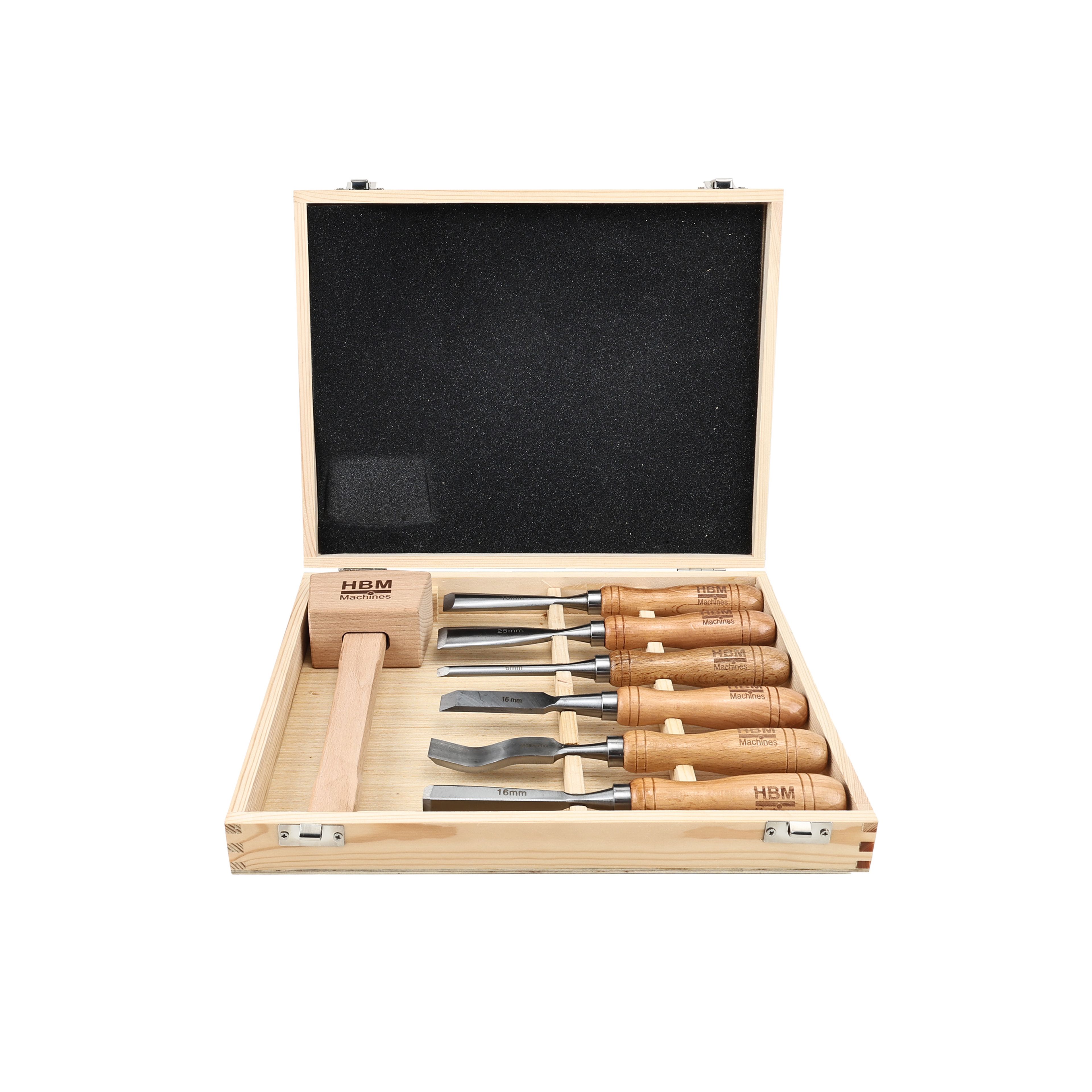HBM gutsenset, steekbeitelset, houten hamer, 220 mm 7-delig Image 4