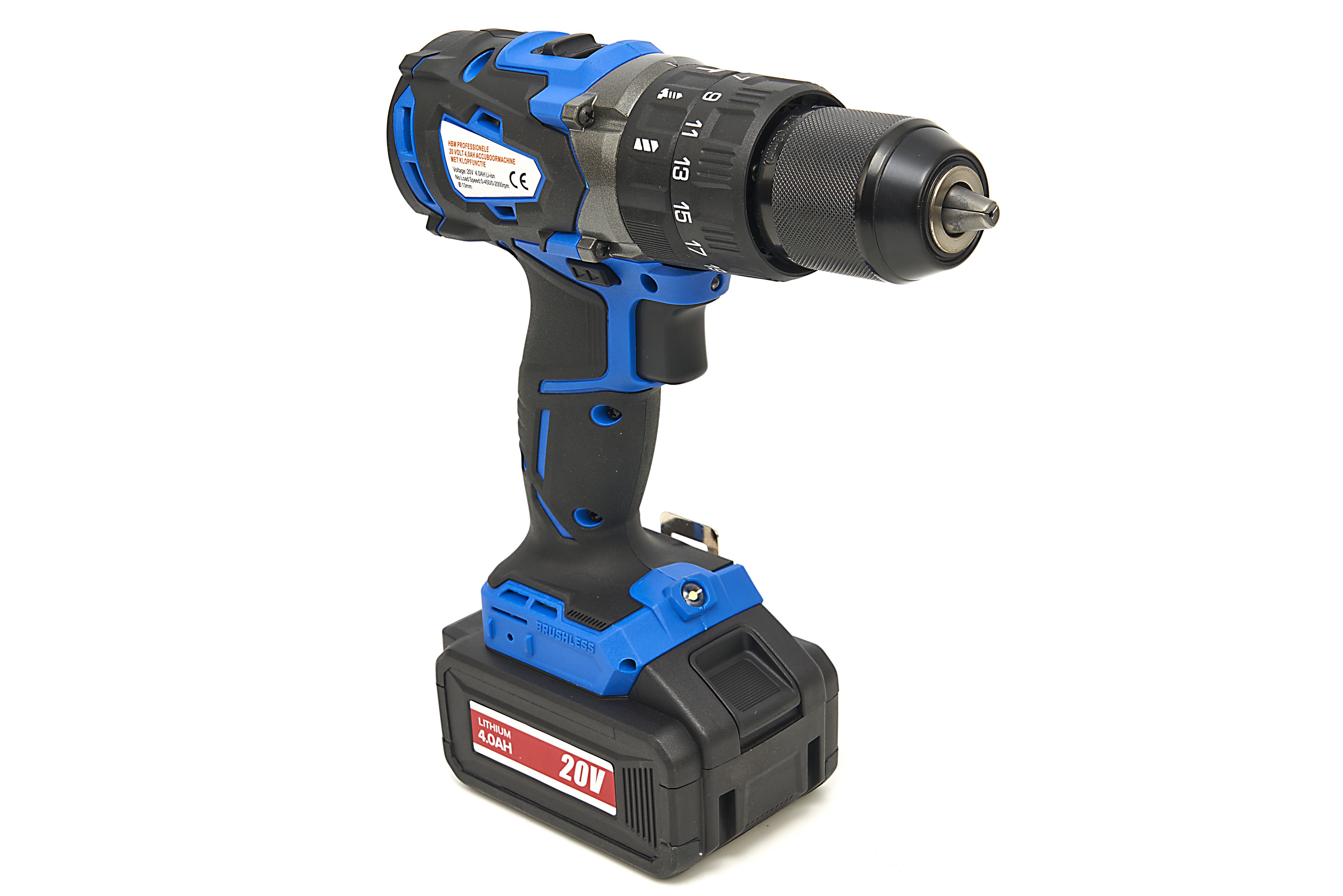 HBM Professionele 20 Volt 4,0AH Accuboormachine Met Klopfunctie Image 4