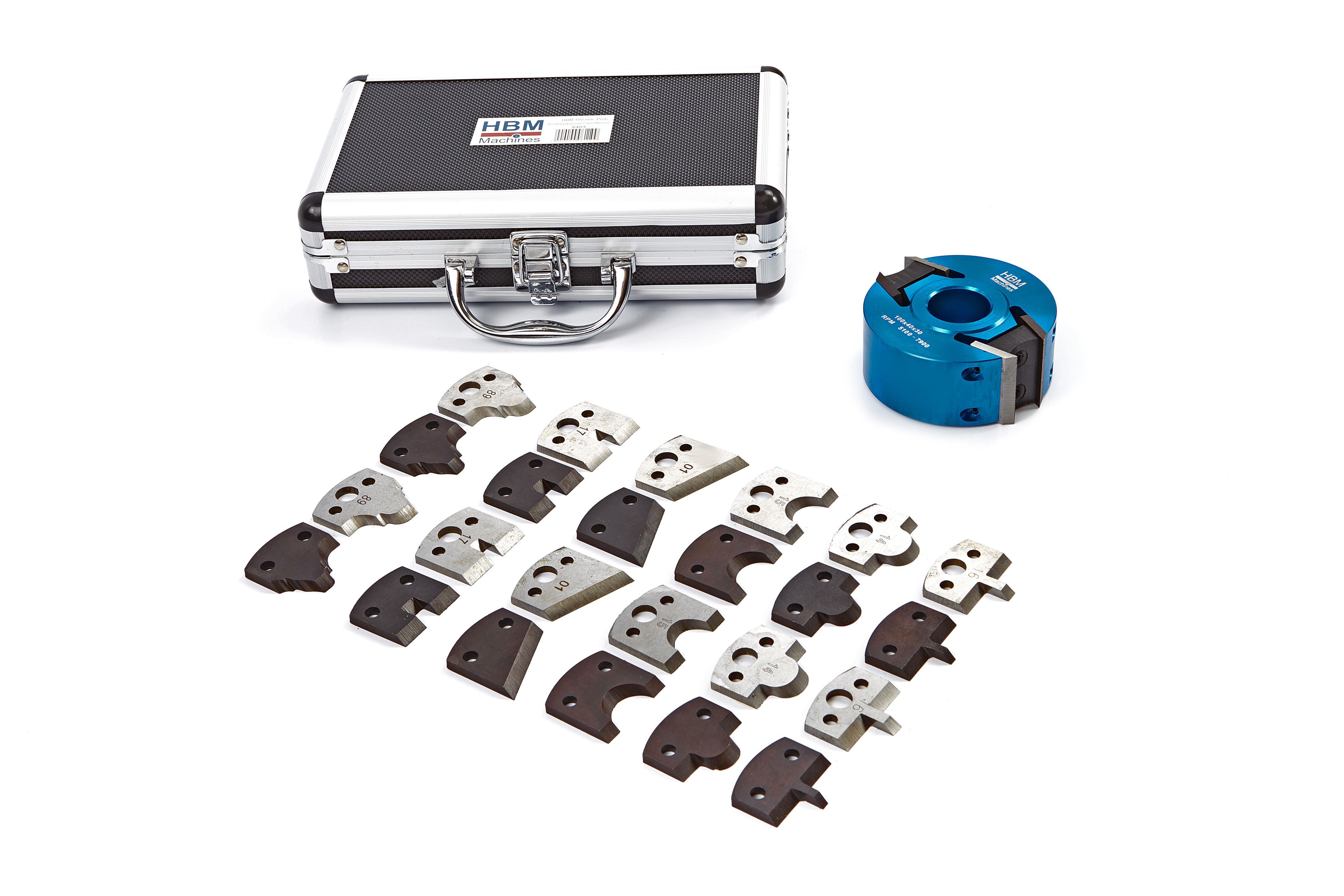 HBM 100 mm Profi Houtfreeskop met 7 sets Messen Image 6
