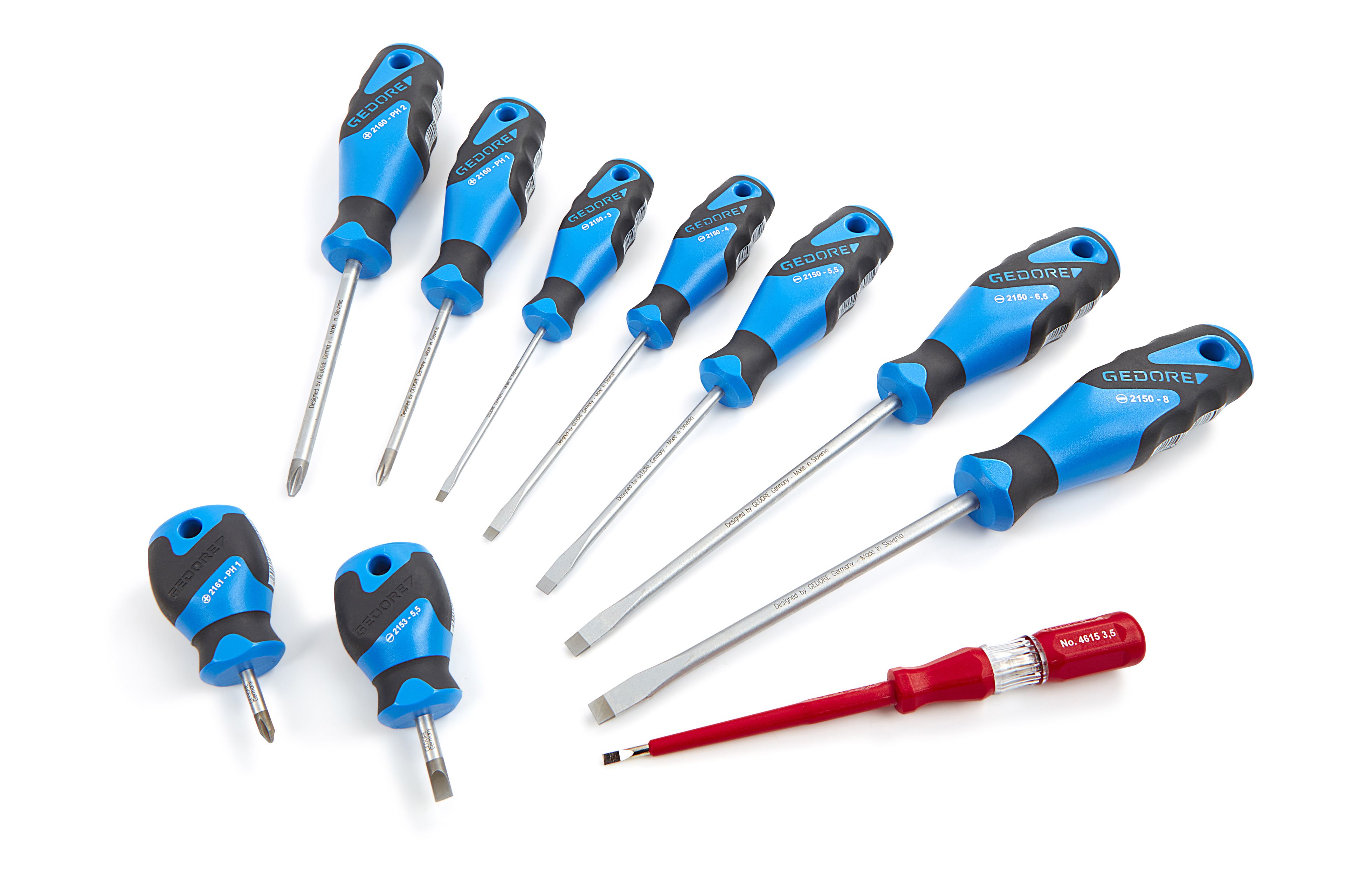 Gedore 3-C schroevendraaierset 10-delig IS 3-8 PH 1-2 2150-2160 PH-010