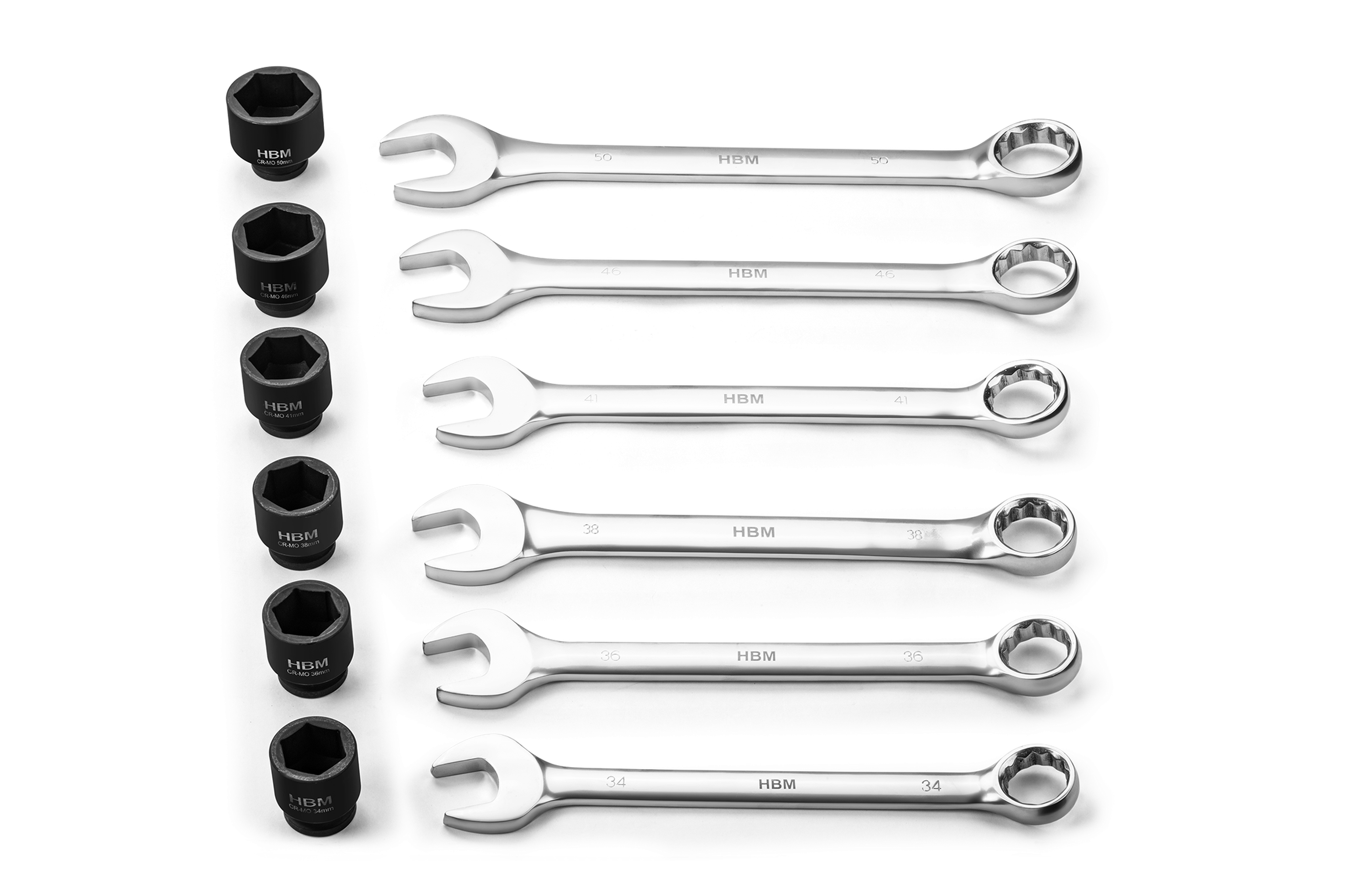 HBM steeksleutelset XL 12-delig Image 3