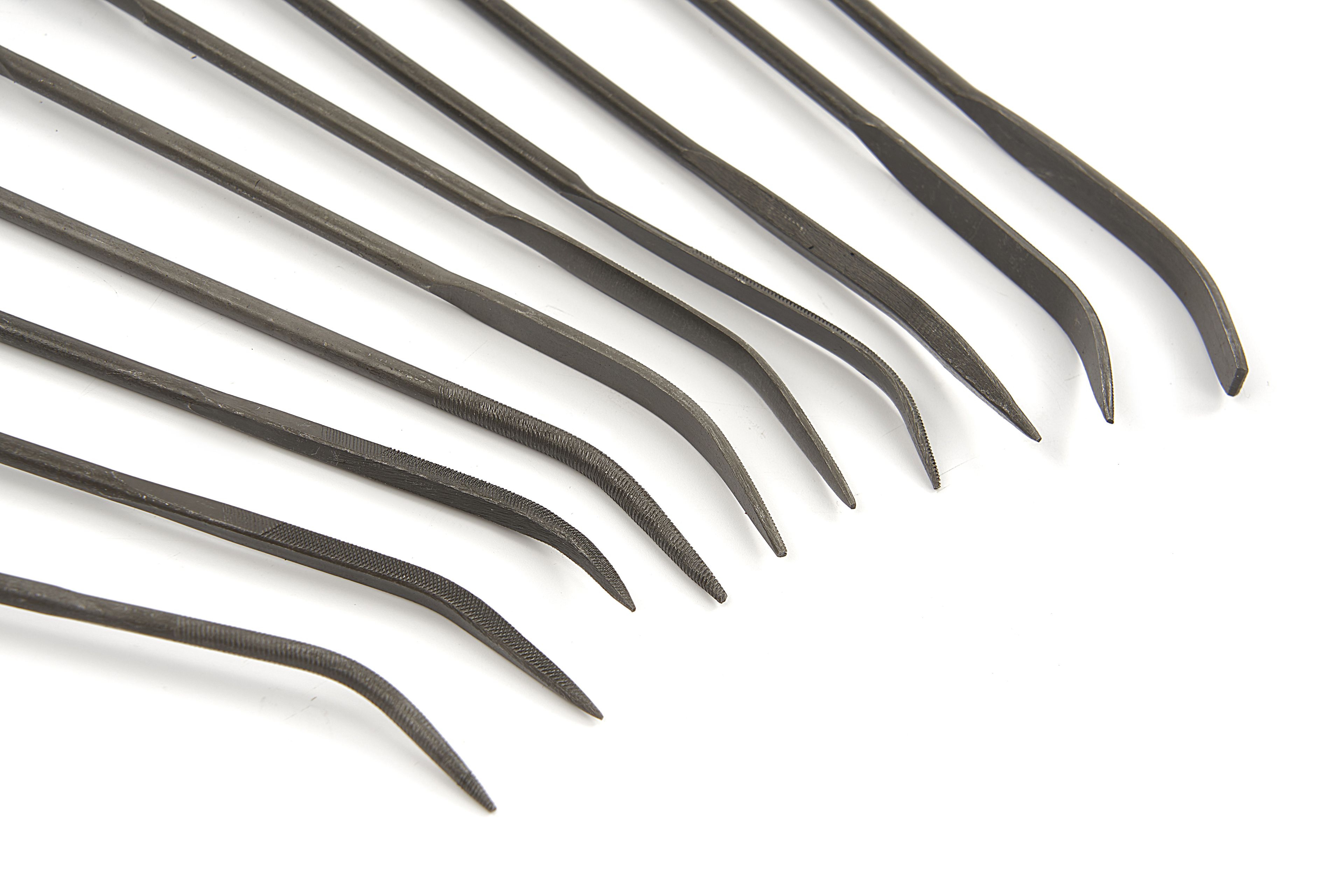 Juego de limas de llave curvadas dobles HBM de 10 piezas 140 mm Image 2