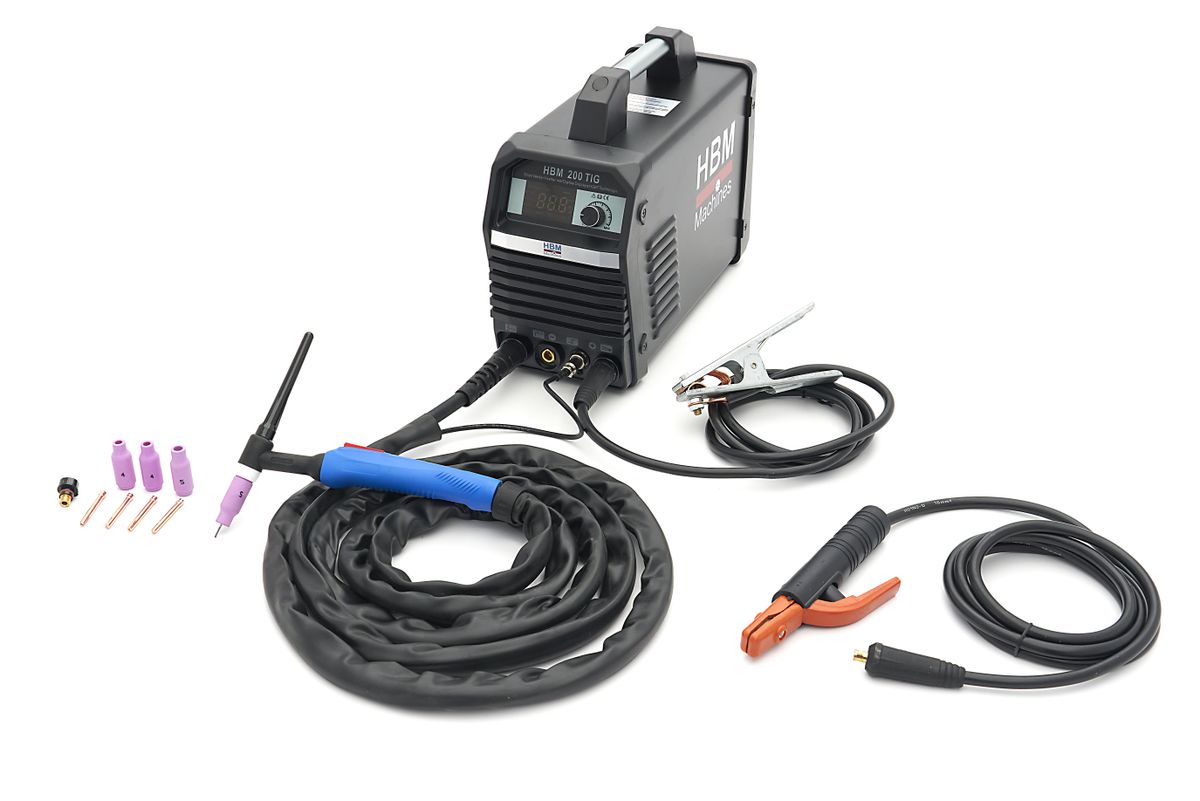 Inverter HBM 200MAX TIG Smart Welder con Pantalla Digital y Tecnología IGBT