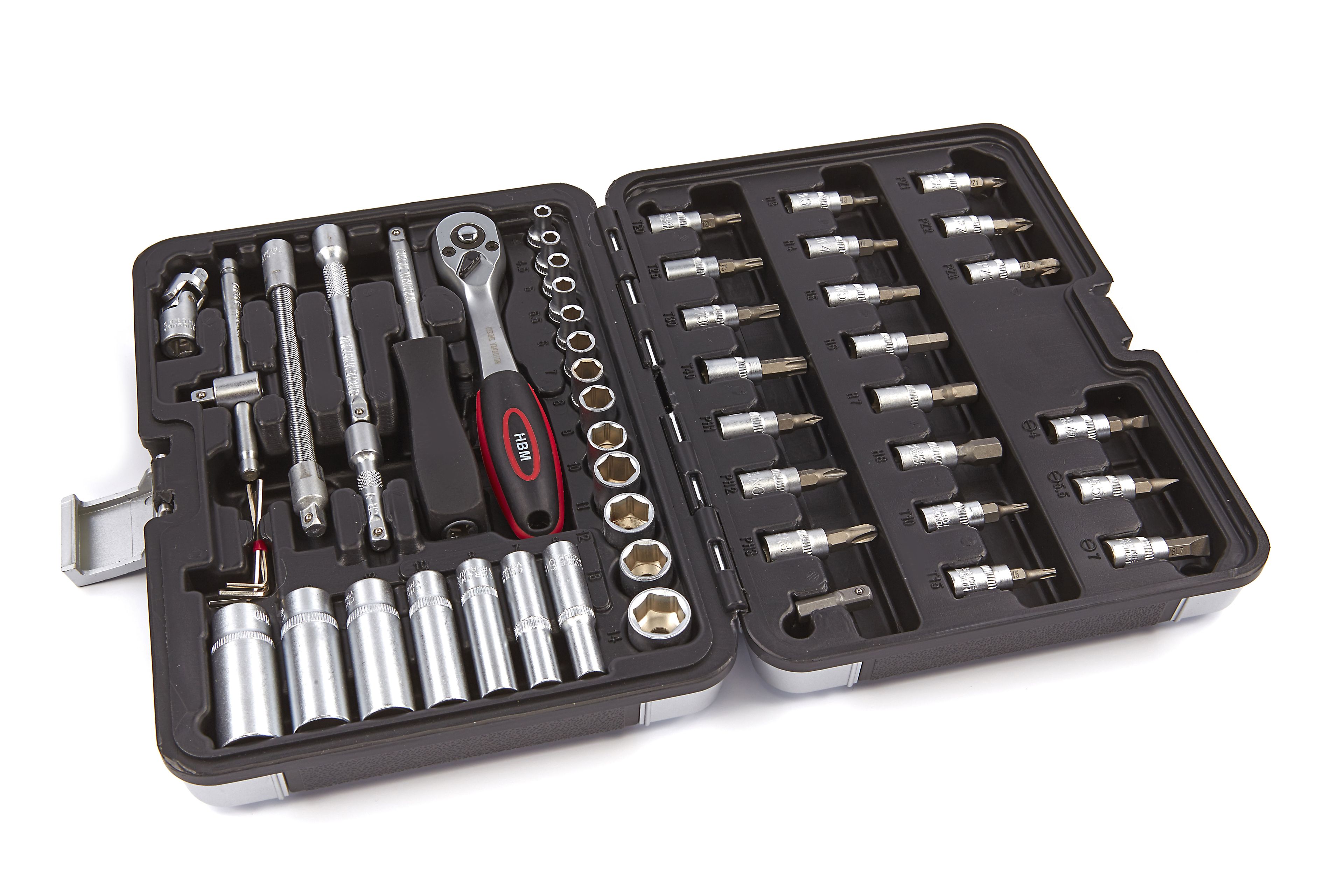HBM Ensemble de 53 douilles 1/4 inch, y compris des douilles longues Image 2