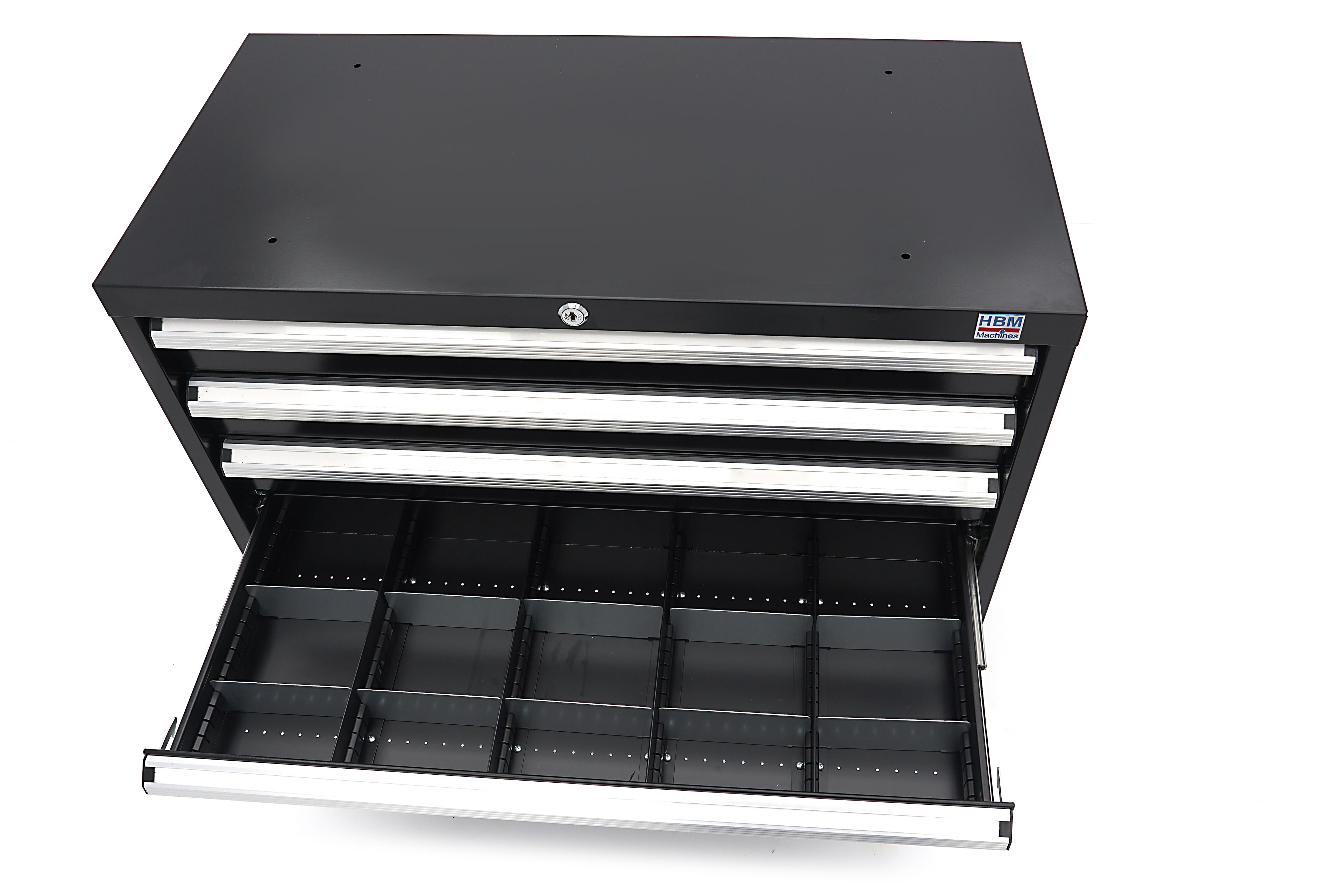 HBM 6 Schubladenschrank / Profi-Werkzeugschrank 90 x 45 x 90 cm schwarz Image 11