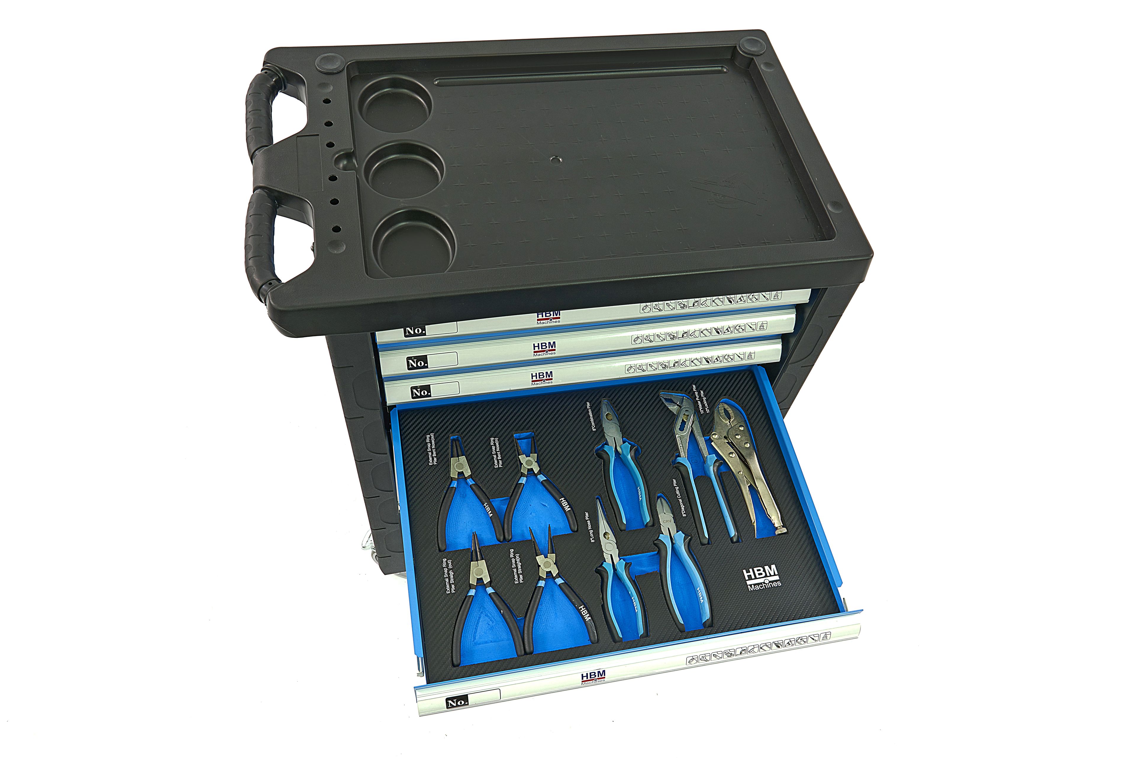 HBM gevulde gereedschapswagen 154-delig, blauw Image 11