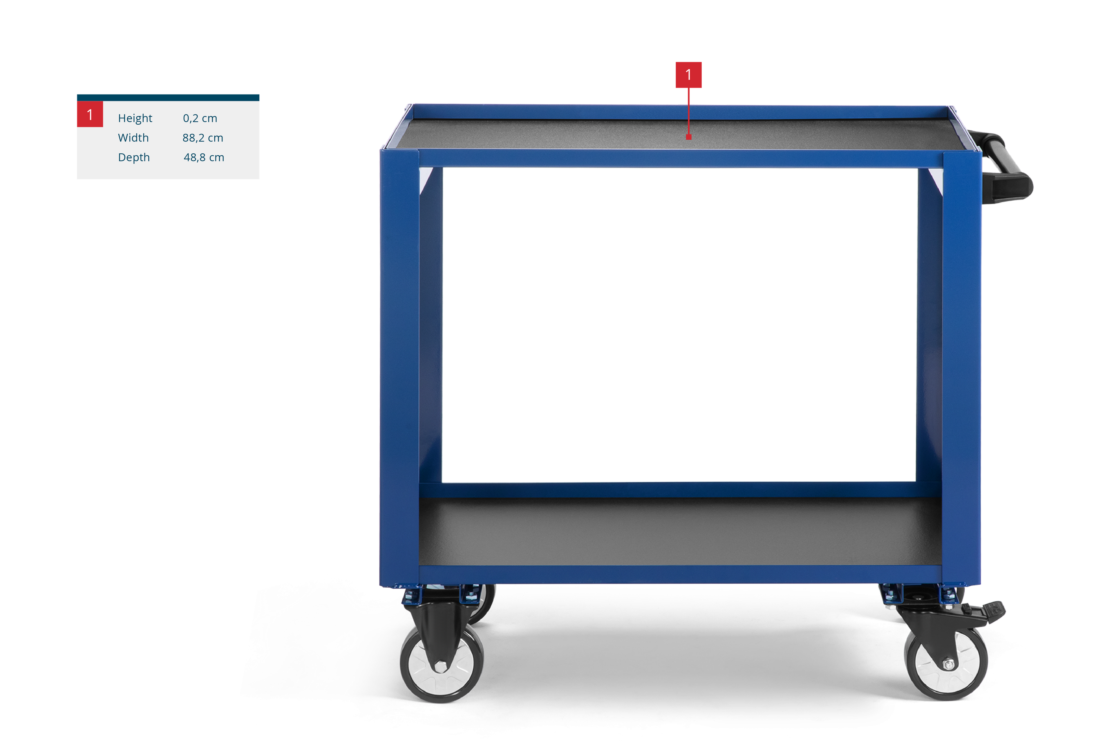 HBM Carrello portautensili, blu Image 6