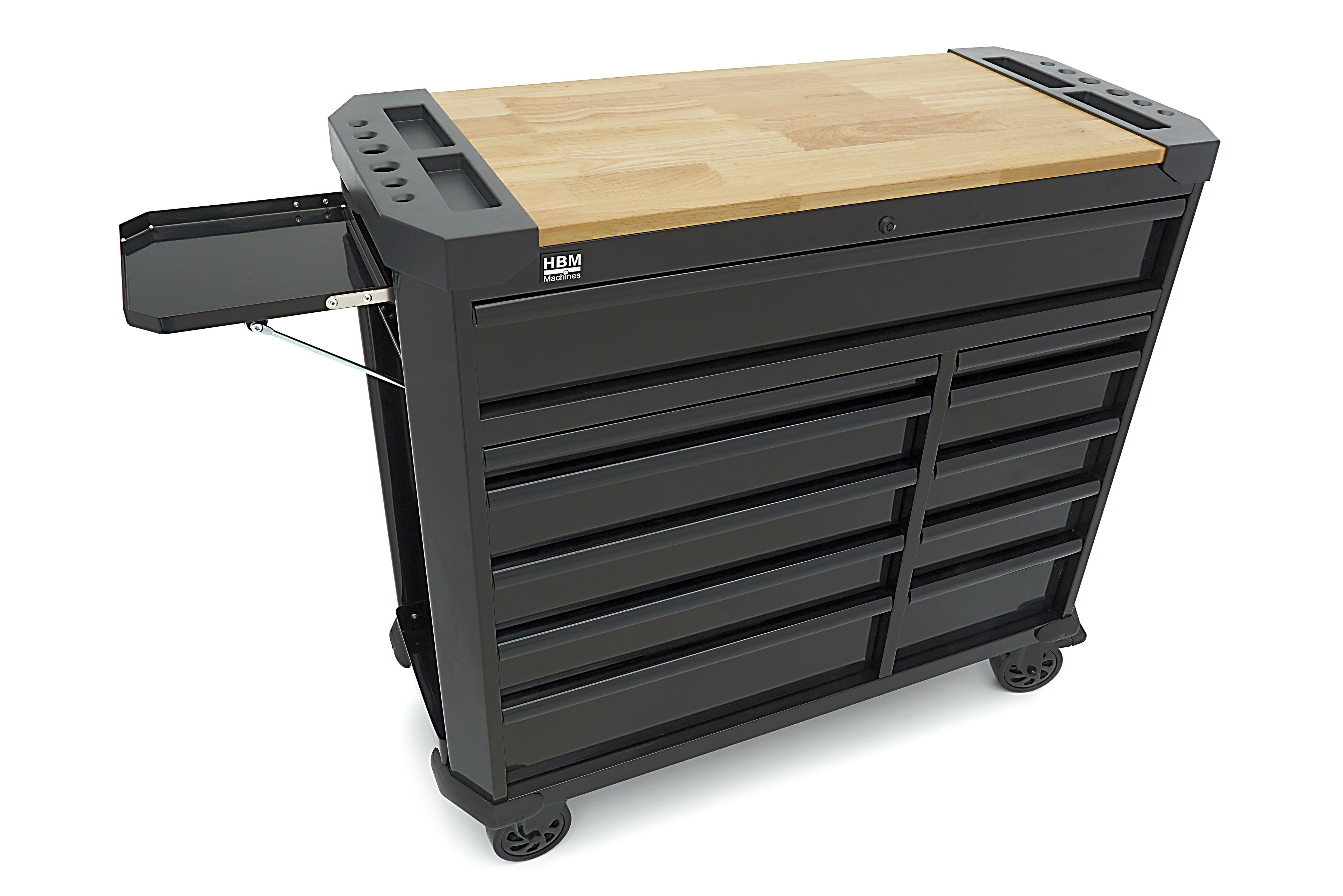 Carro de herramientas HBM de 11 cajones 109 cm negro Image 6