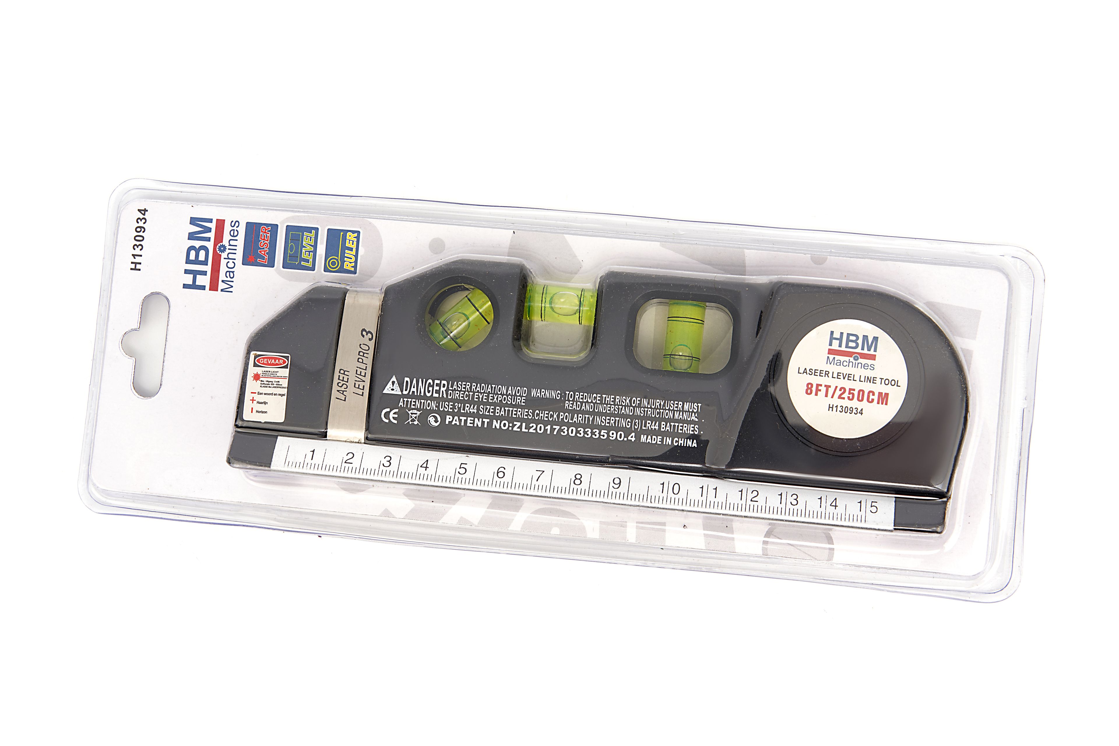 HBM niveau à bulle avec laser et mètre ruban intégré 250 cm Image 8