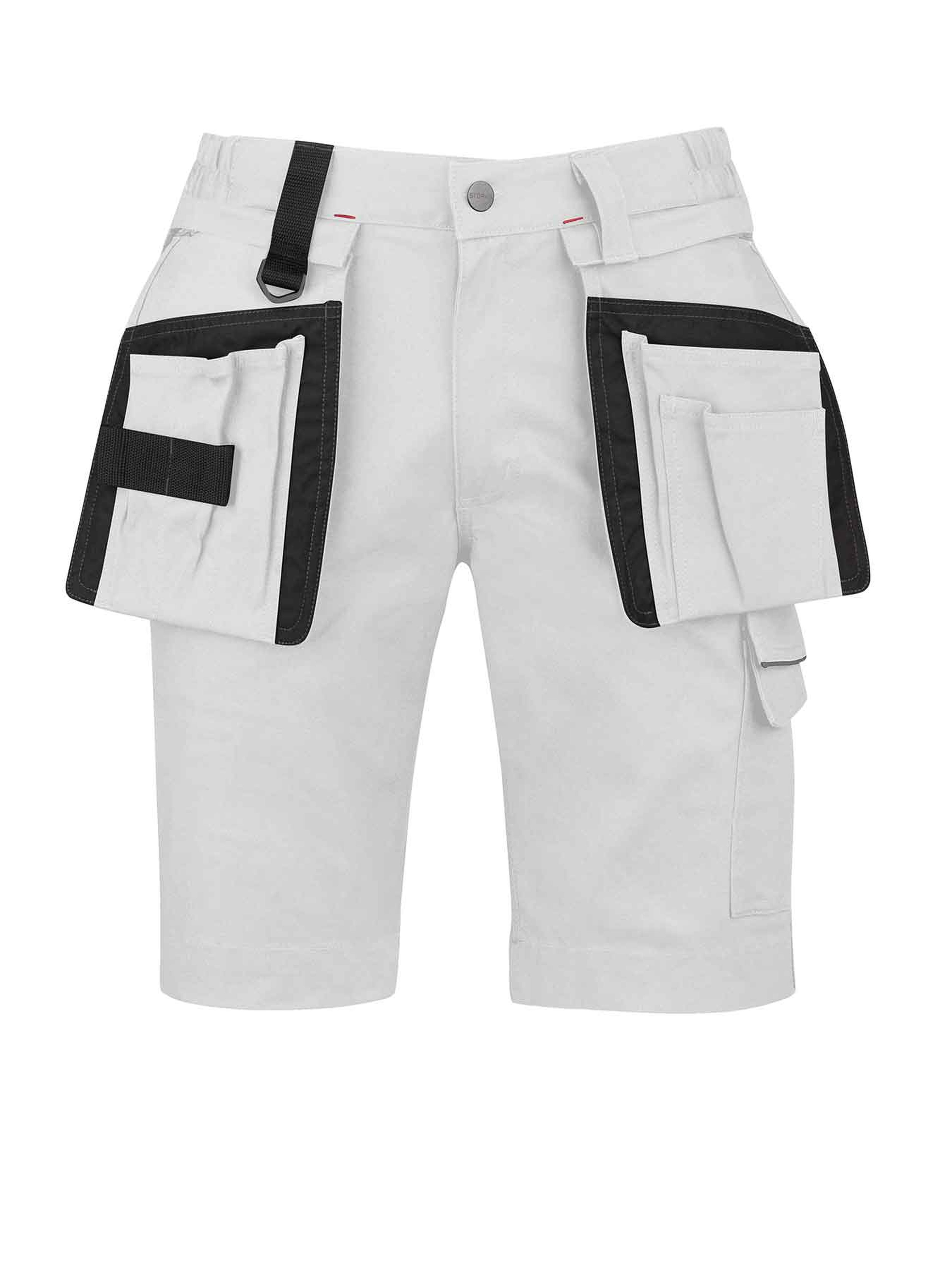 Storvik Thijs korte stretch werkbroek wit