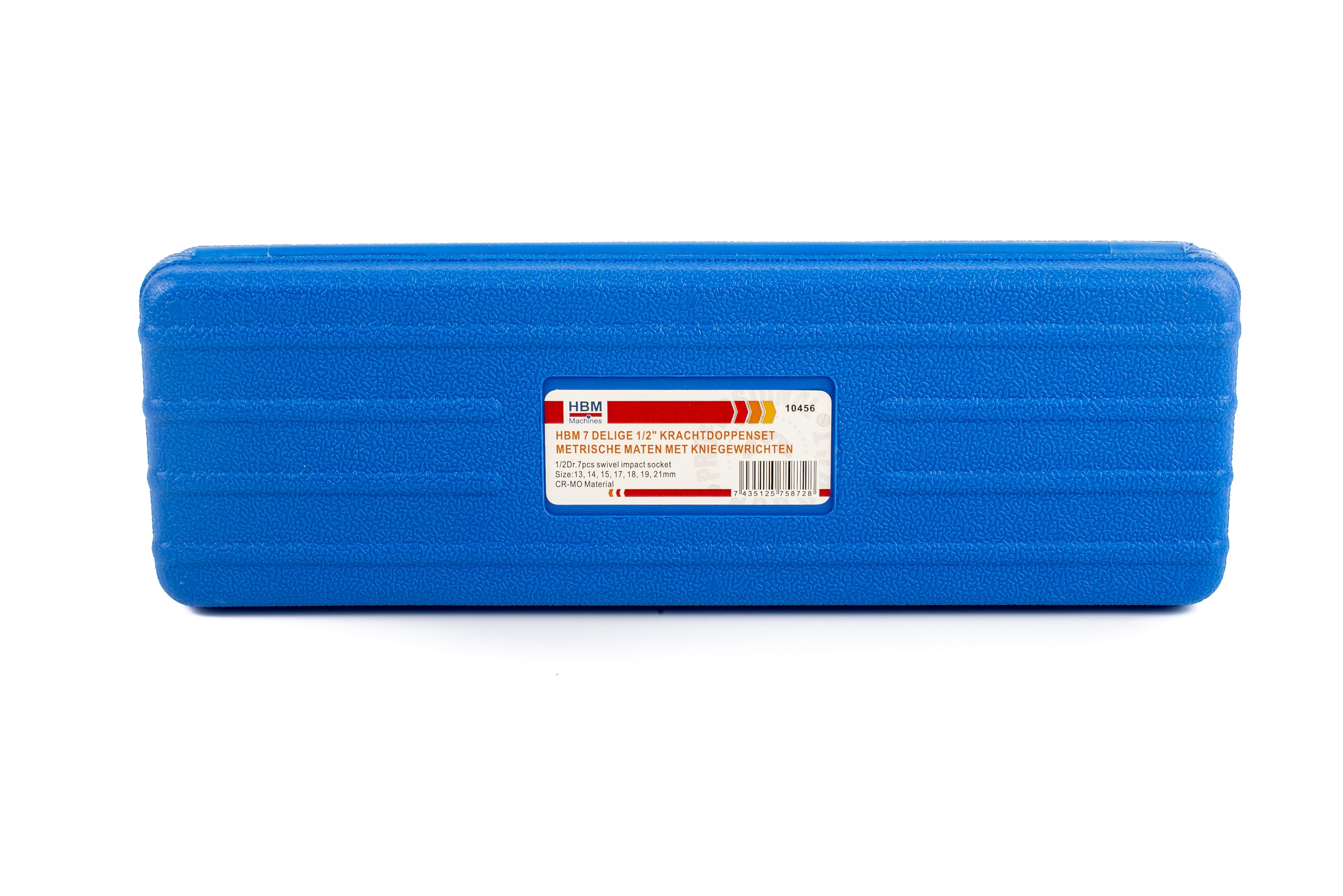 HBM Jeu de douilles à chocs 7 pièces 1/2 inch à dimensions métriques avec rotules Image 3