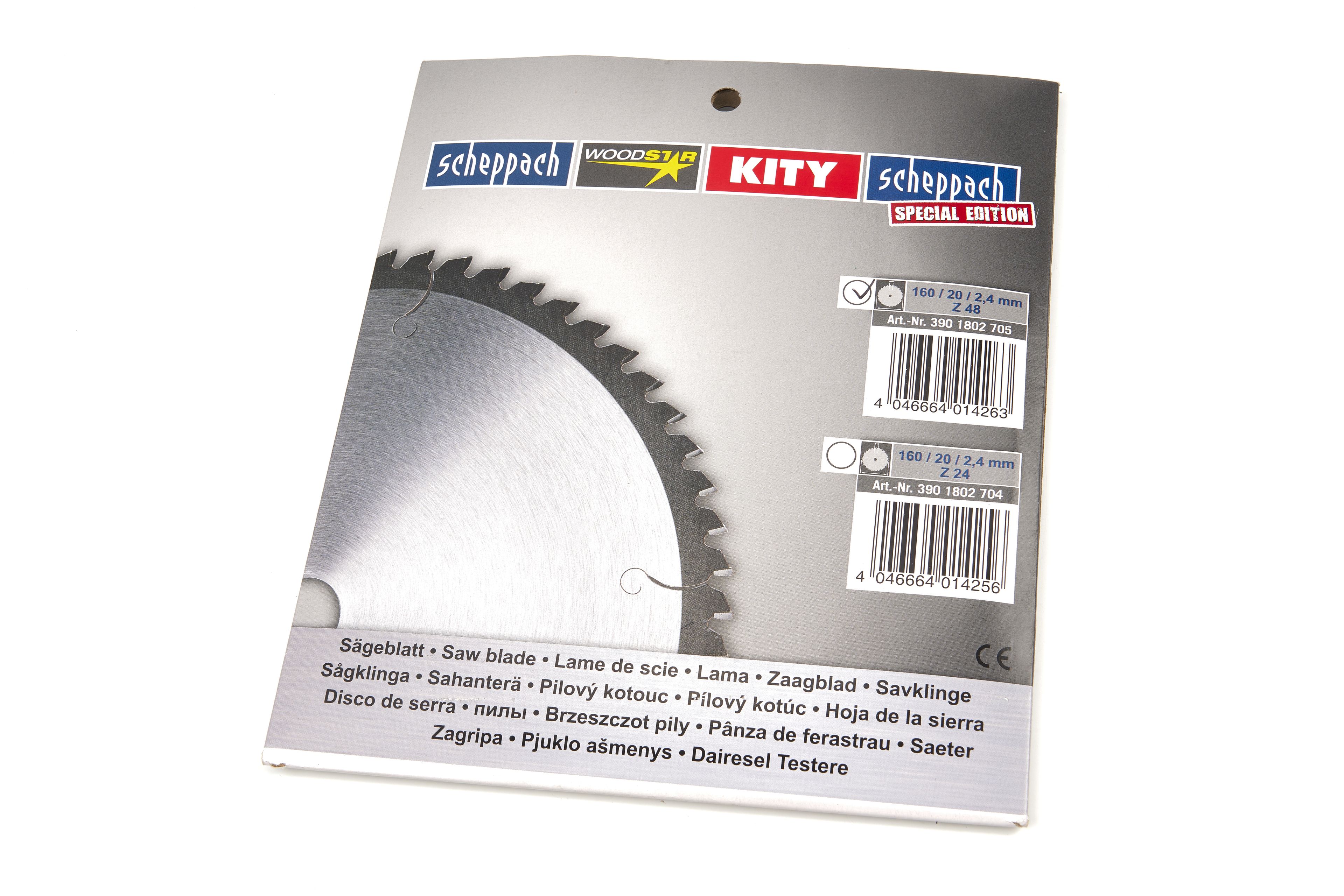 Scheppach 3901802705 HM- Cirkelzaagblad geschikt voor PL55 - 160 x 20 x 48T