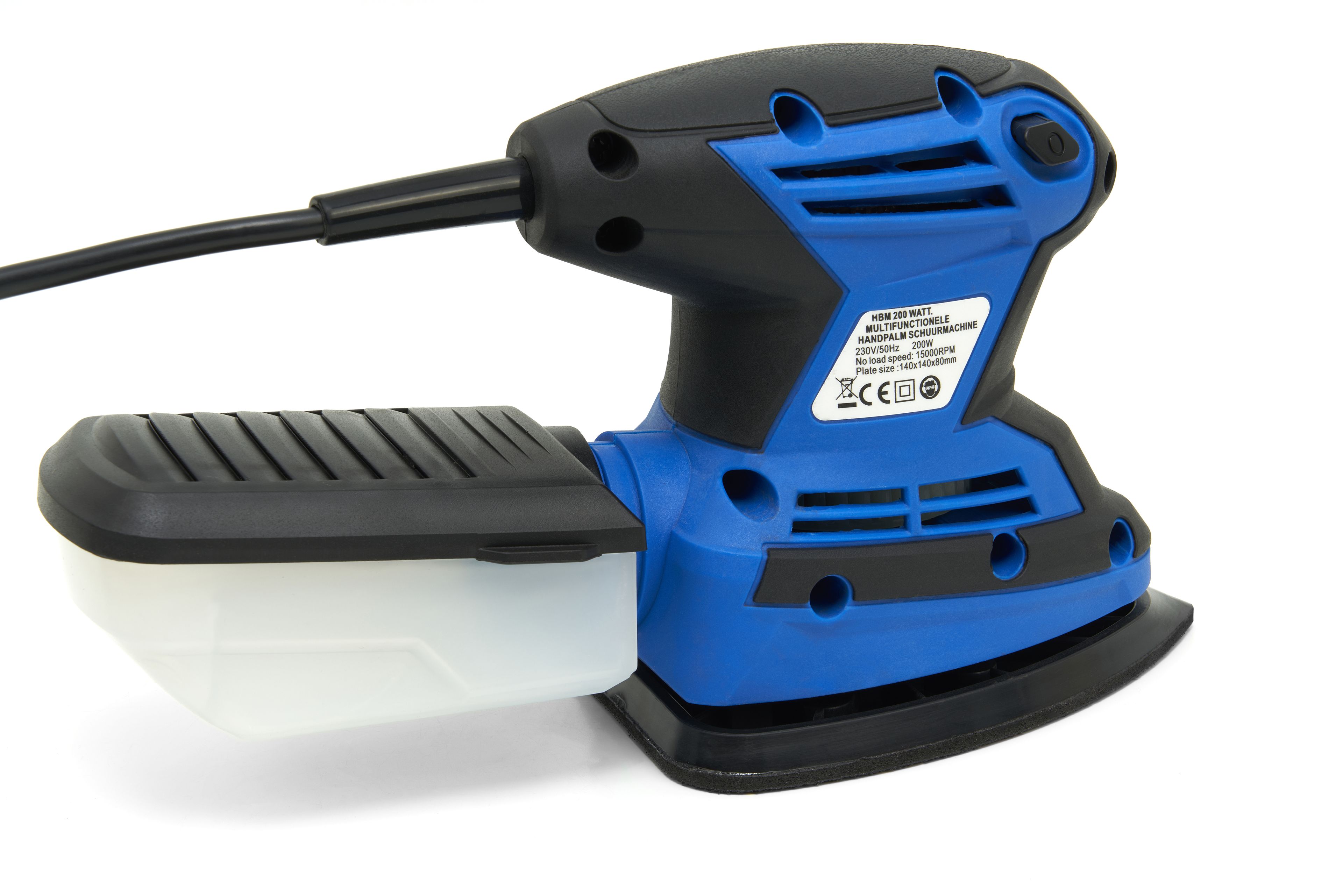 HBM 200 Vatios. Lijadora de palma multifuncional incluye 12 hojas de lija Image 2