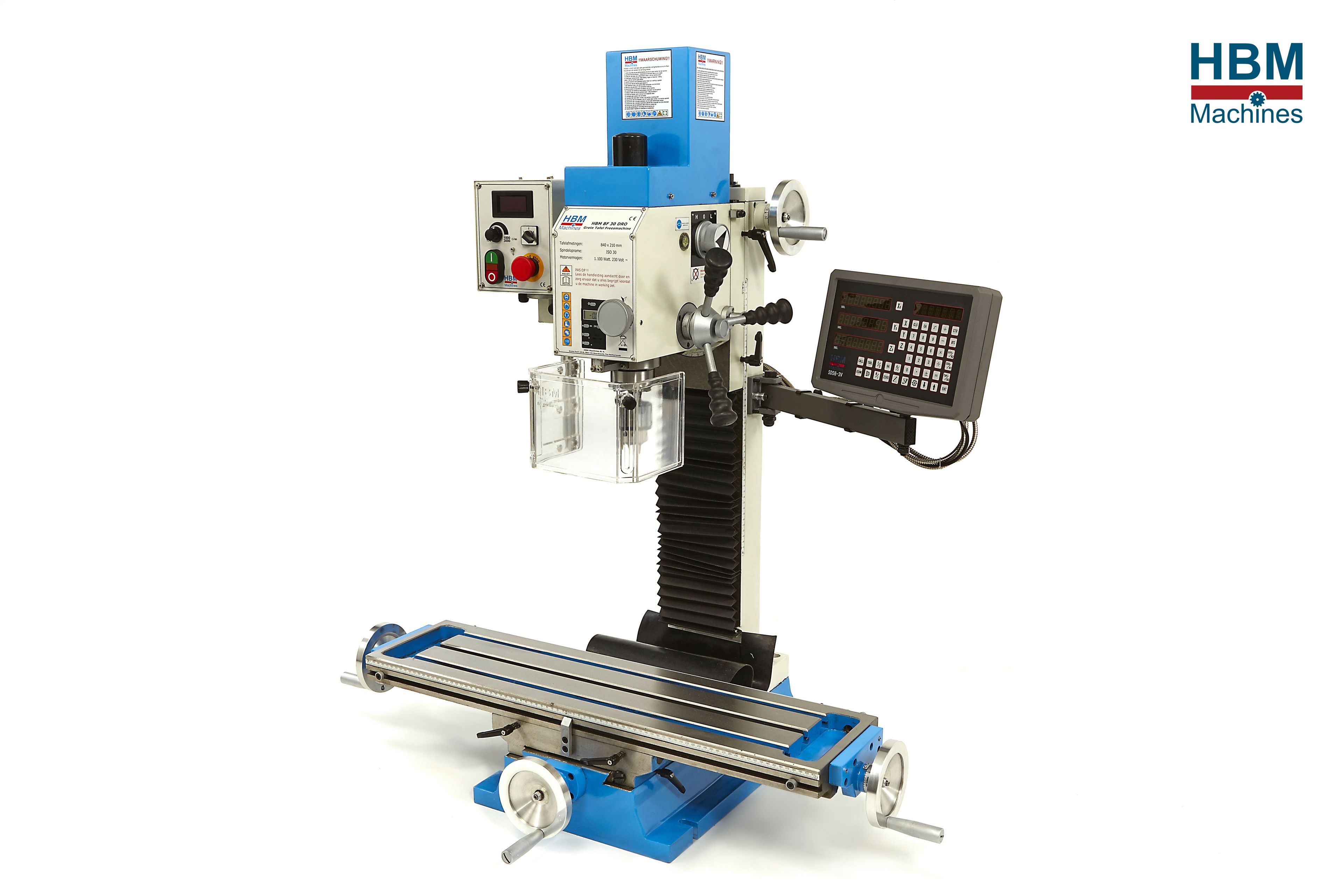 HBM fraiseuse BF 30 grande table affichage numérique